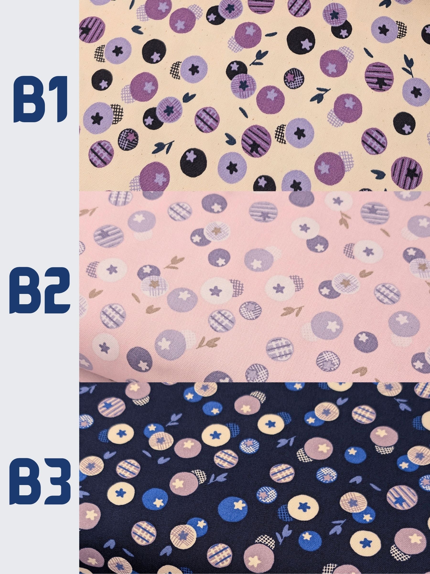 Koizumi - Summer Blueberries Cotton Oxford Fabric - Purple
