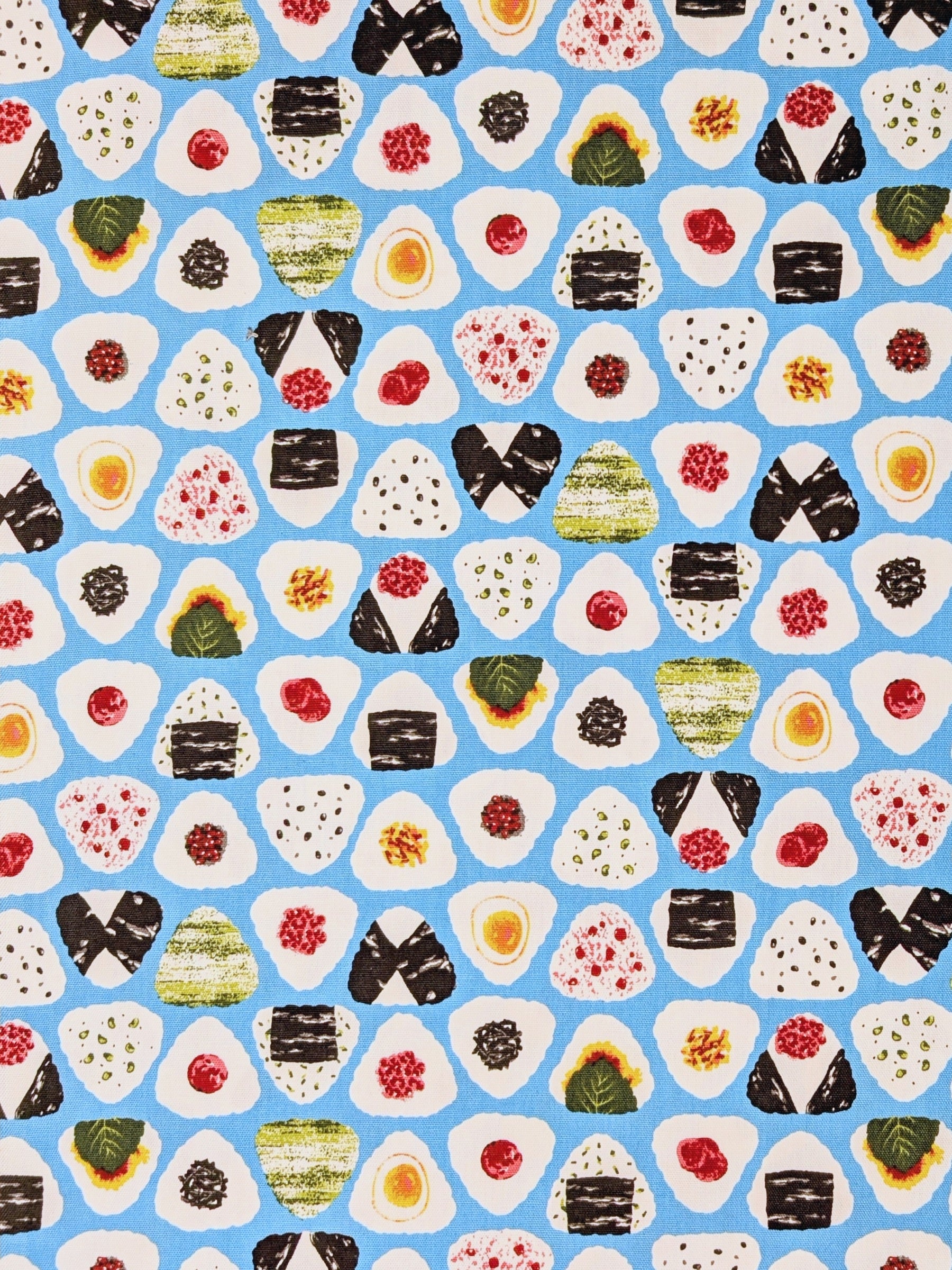Asano - Onigiri Line Cotton Oxford Fabric - Blue