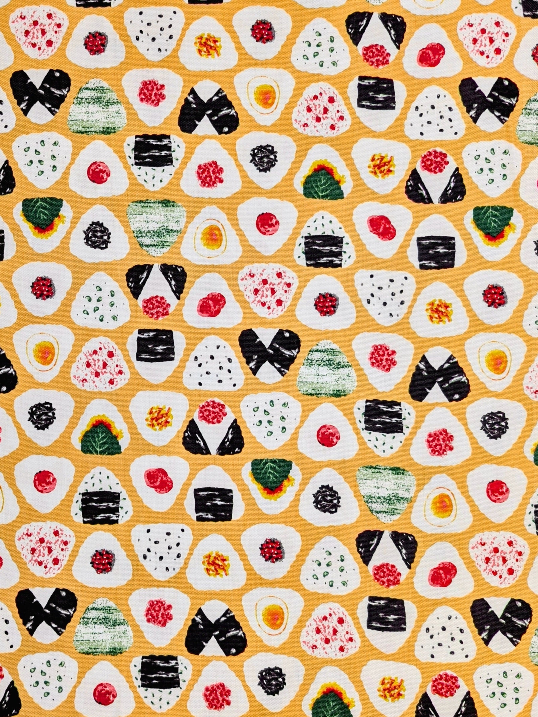 Asano - Onigiri Line Cotton Oxford Fabric - Yellow