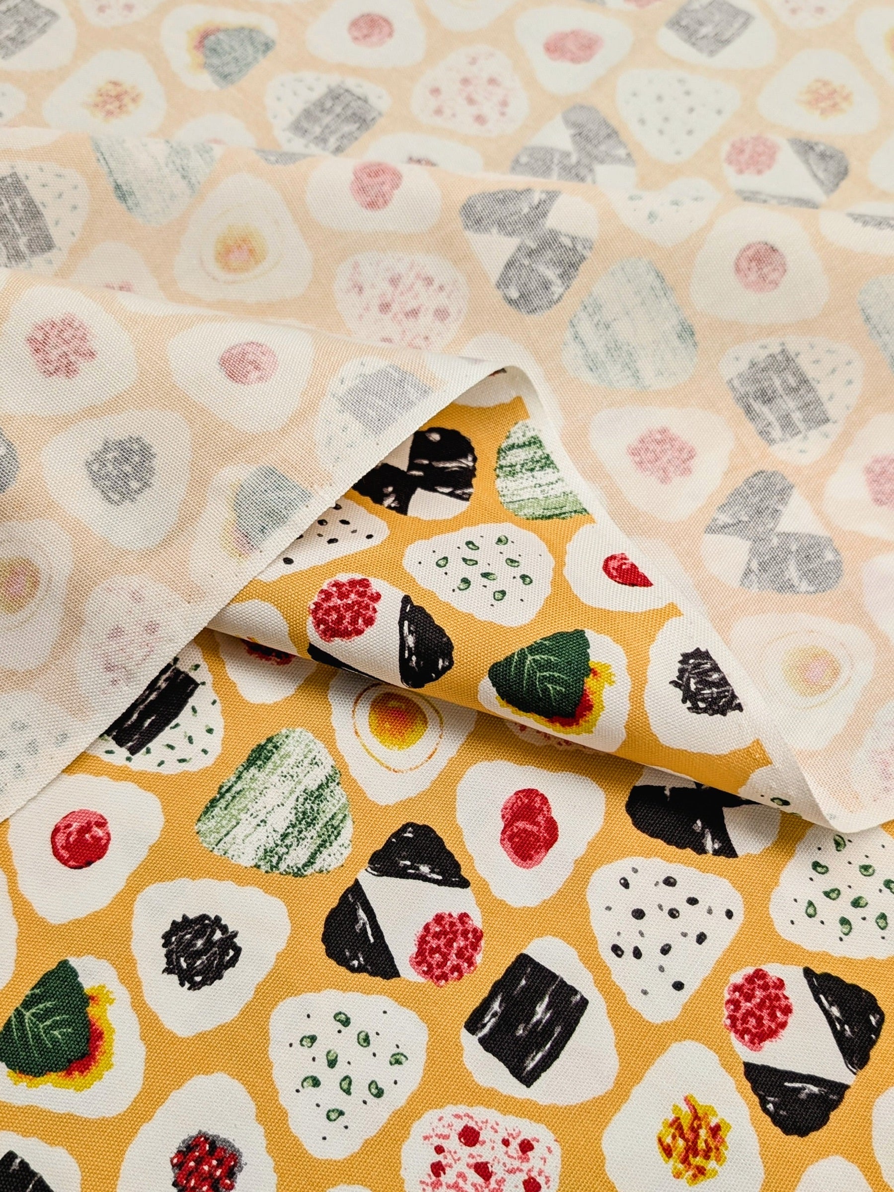 Asano - Onigiri Line Cotton Oxford Fabric - Yellow