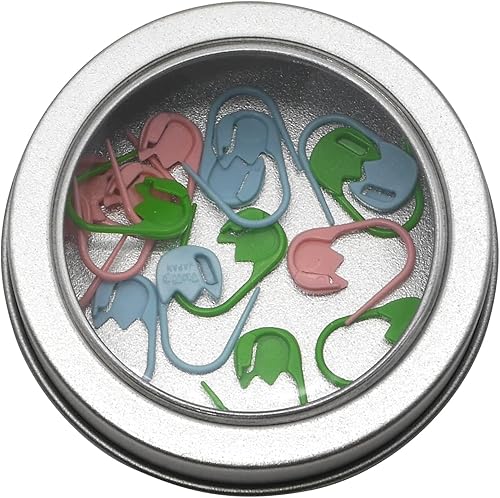 Tulip - "Heart" Stitch Marker Pin Set Amicolle Knitting Accessories - Pink Blue Green