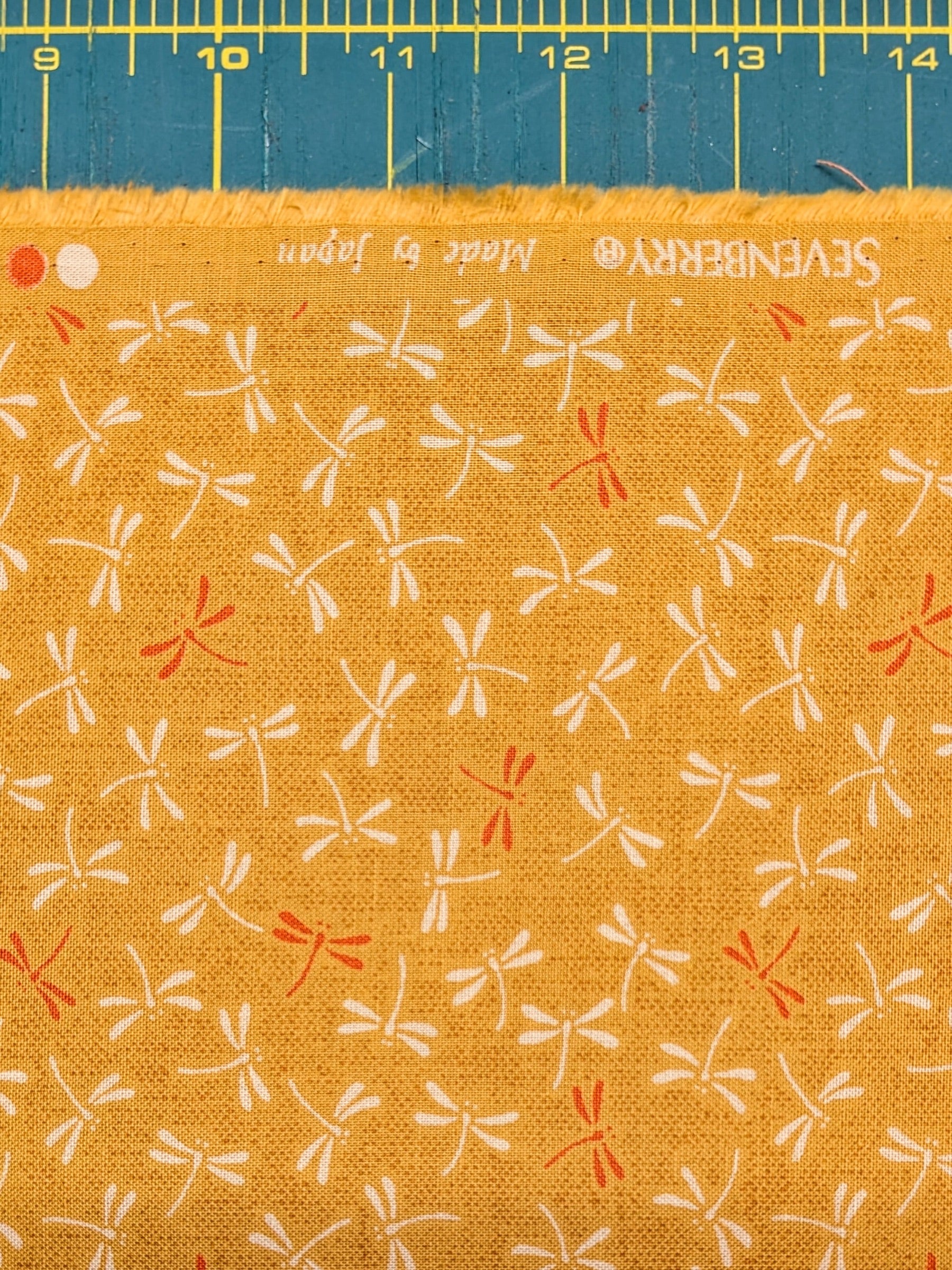 Sevenberry - Dragonflies Cotton Sheeting Fabric - Yellow