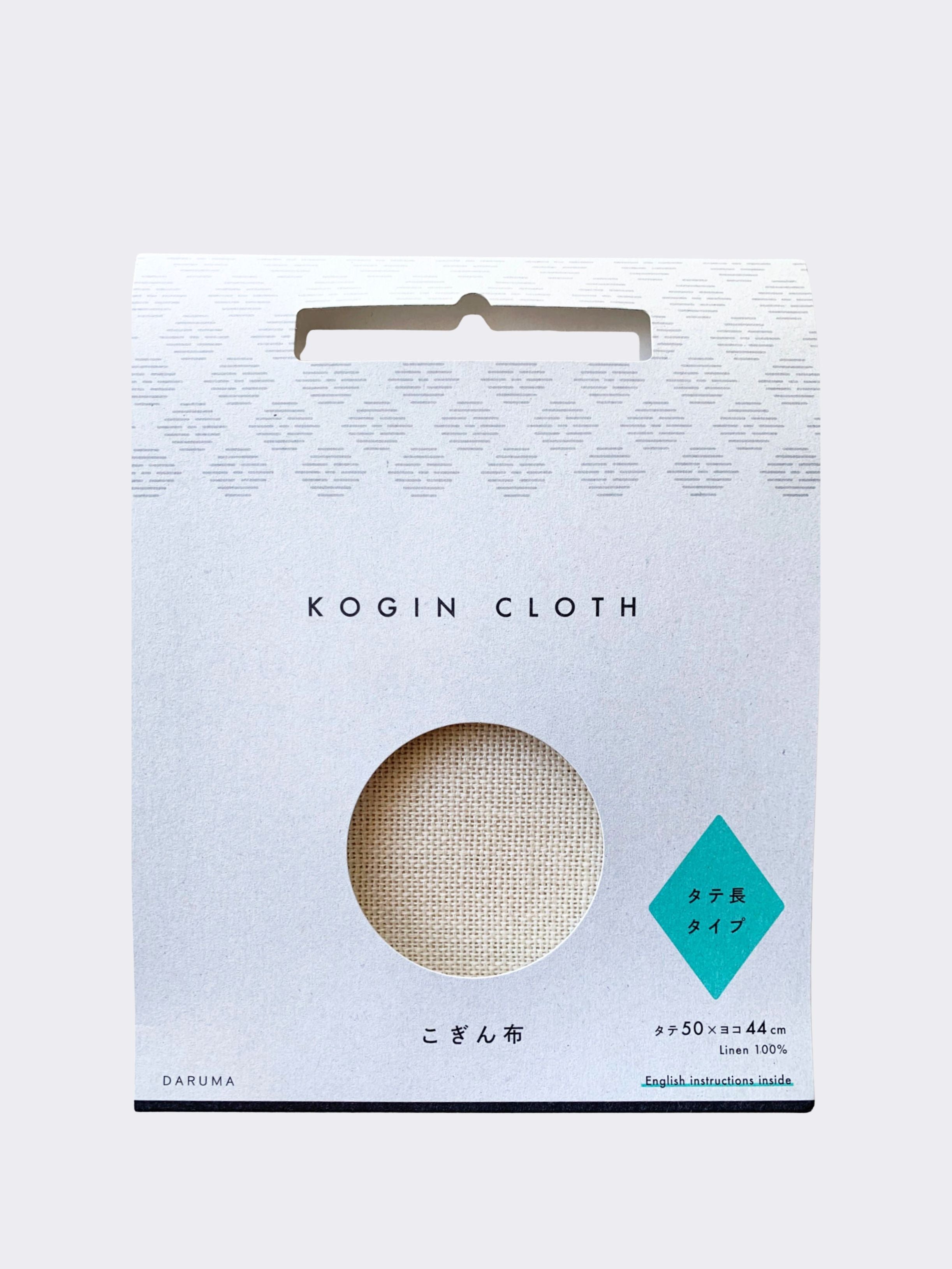 Daruma - Linen Kogin Cloth - Ecru