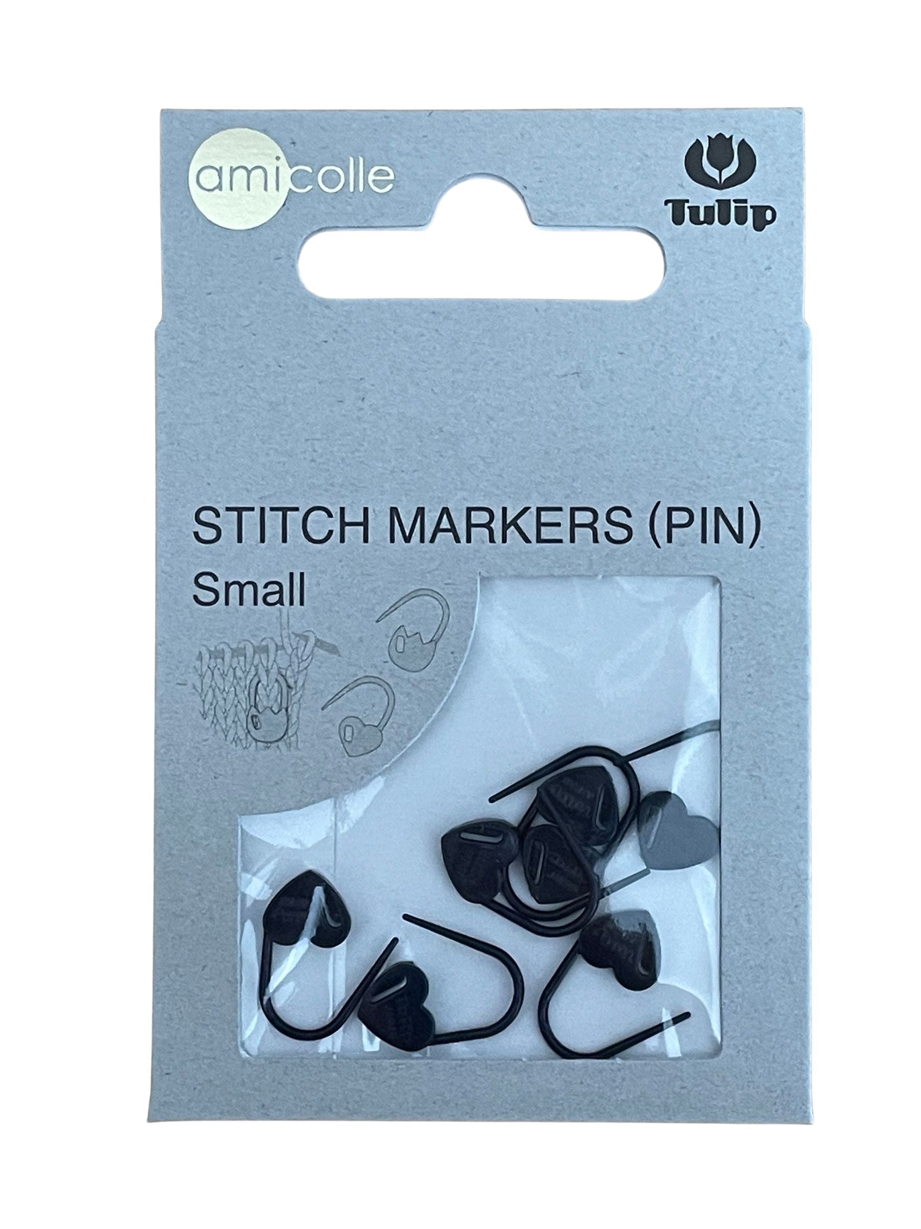 Tulip - Small "Heart" Stitch Marker Pin Amicolle Knitting Accessories - Navy Blue