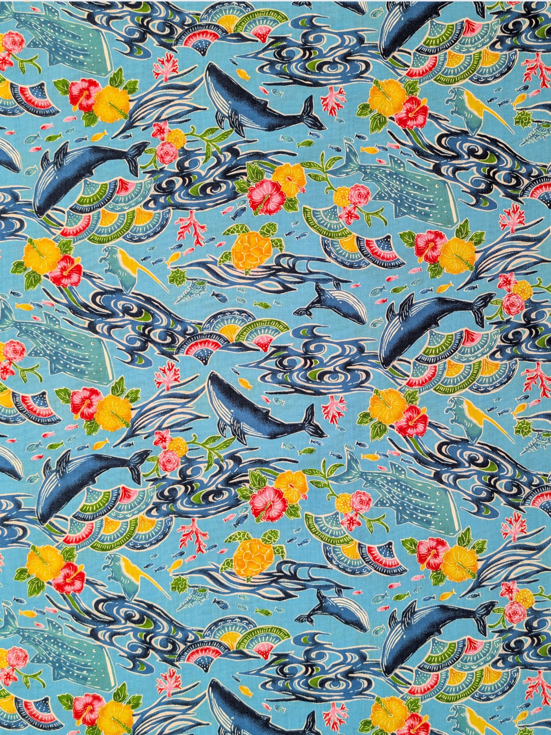 Cosmo - Underwater Paradise Cotton Fabric - Medium Blue