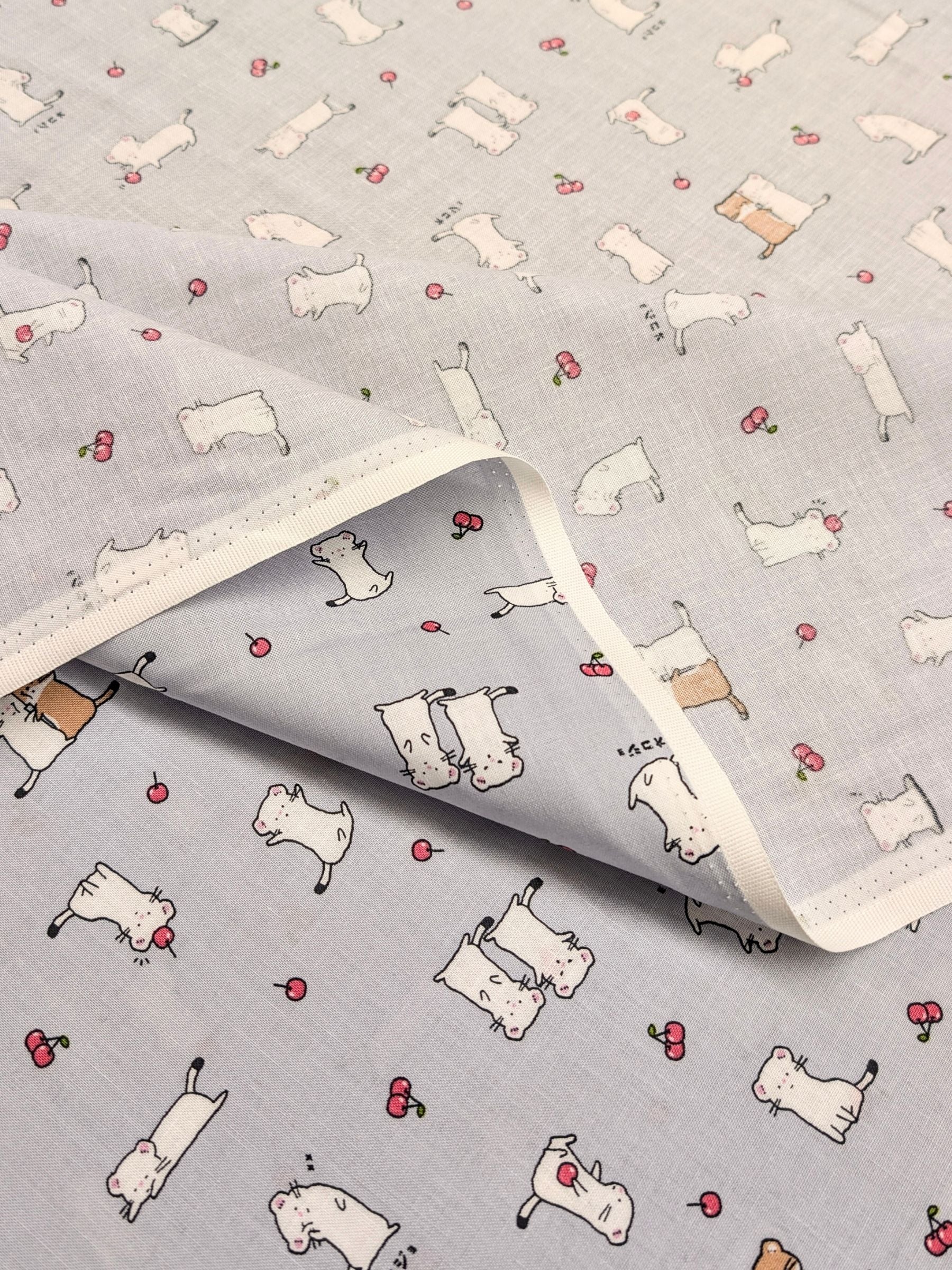 Cosmo - Cutie Stoat Cotton Sheeting Fabric - Gray