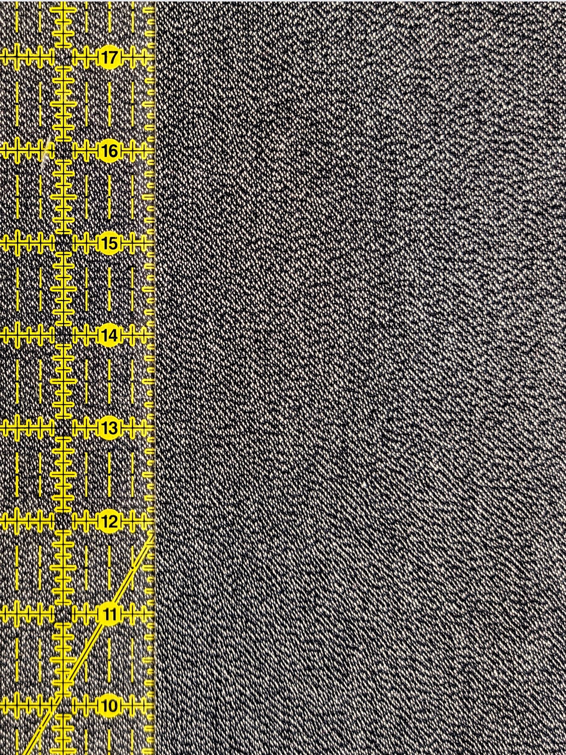 Cosmo - Heathered Yarn Dyed Cotton Fabric - Black