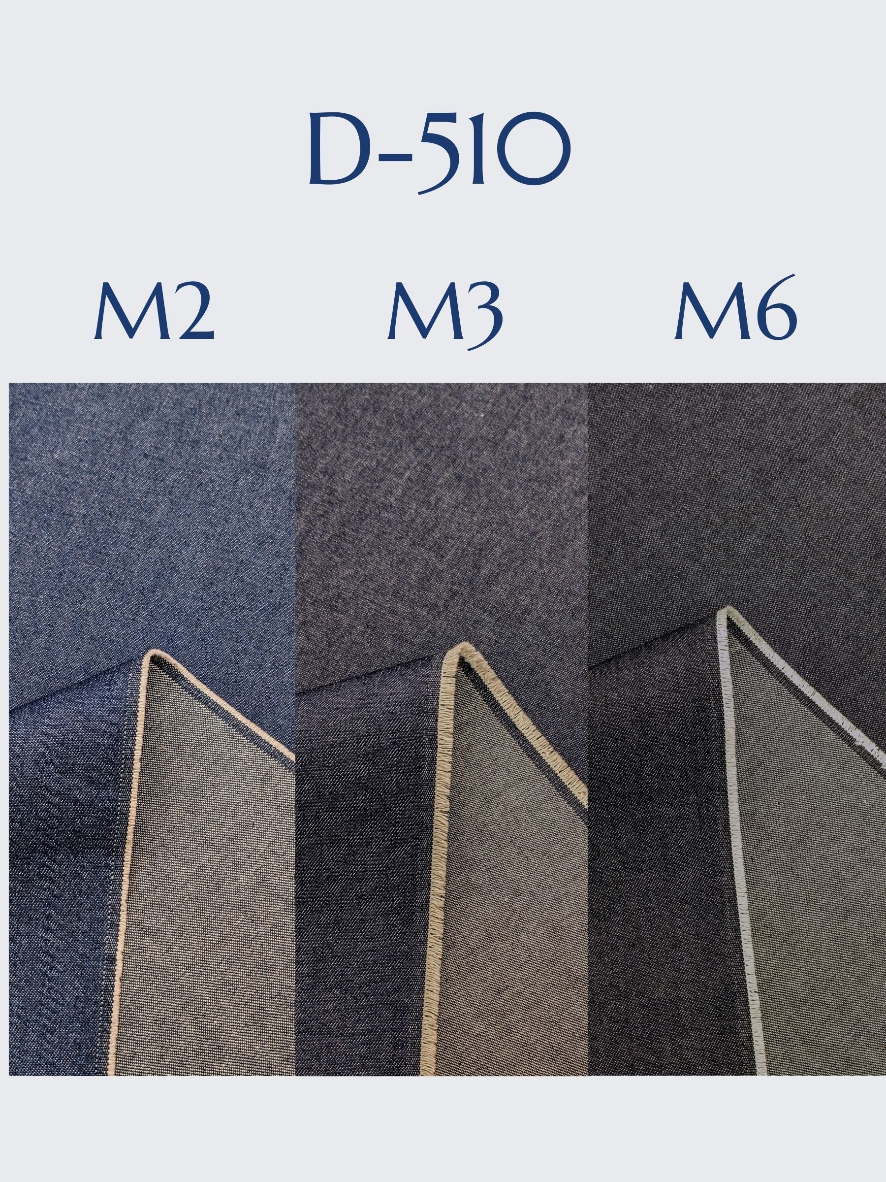 Kaihara Denim - Non-Stretch Japanese Cotton Twill Denim Fabric - 10 oz Dark Blue