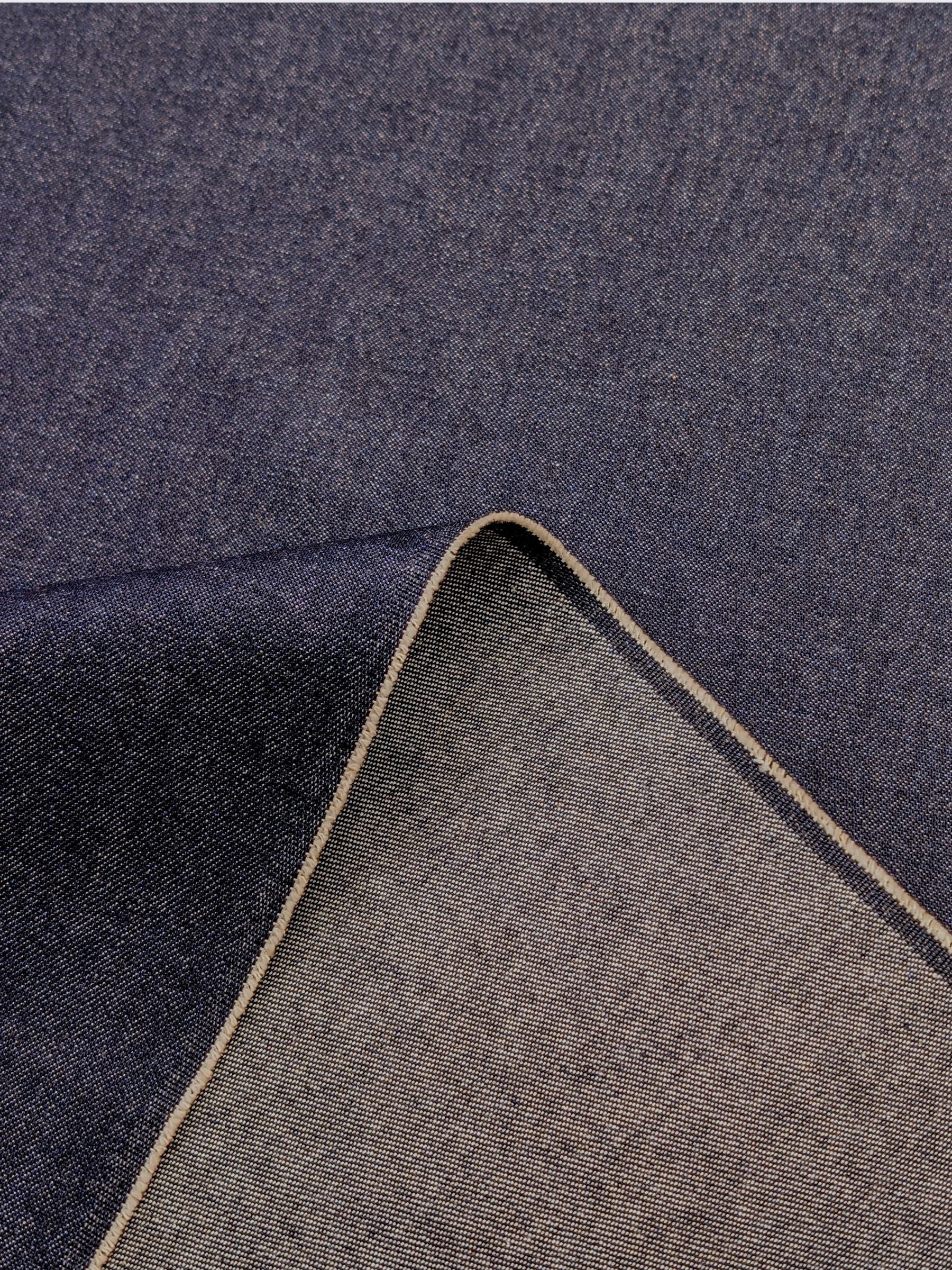 Orimono Imports - Non-Stretch Japanese Cotton Twill Denim Fabric - 12 oz Dark Blue