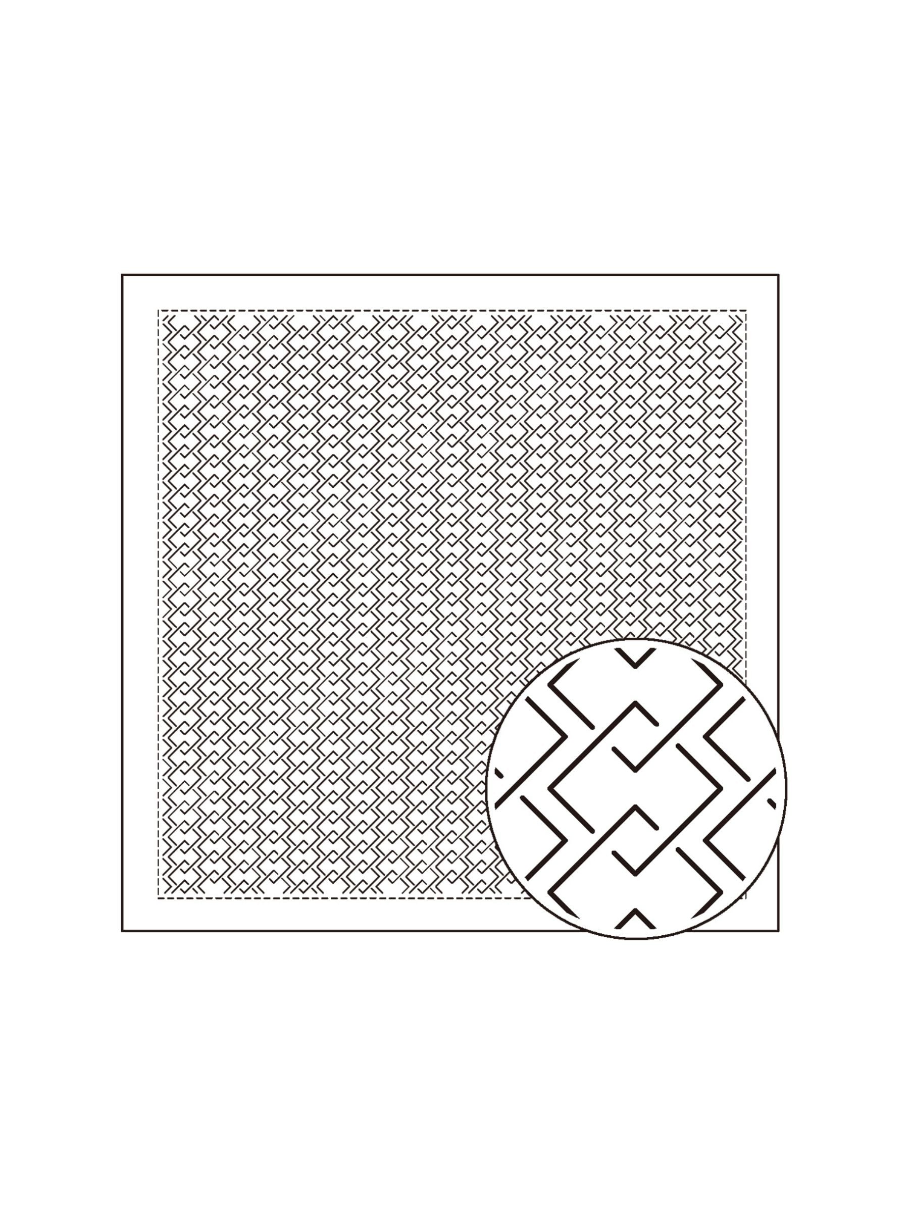 Olympus - Single Stitching Collection "Yoshiwara Jumpsuit" Cotton Sashiko Sampler Cloth - White