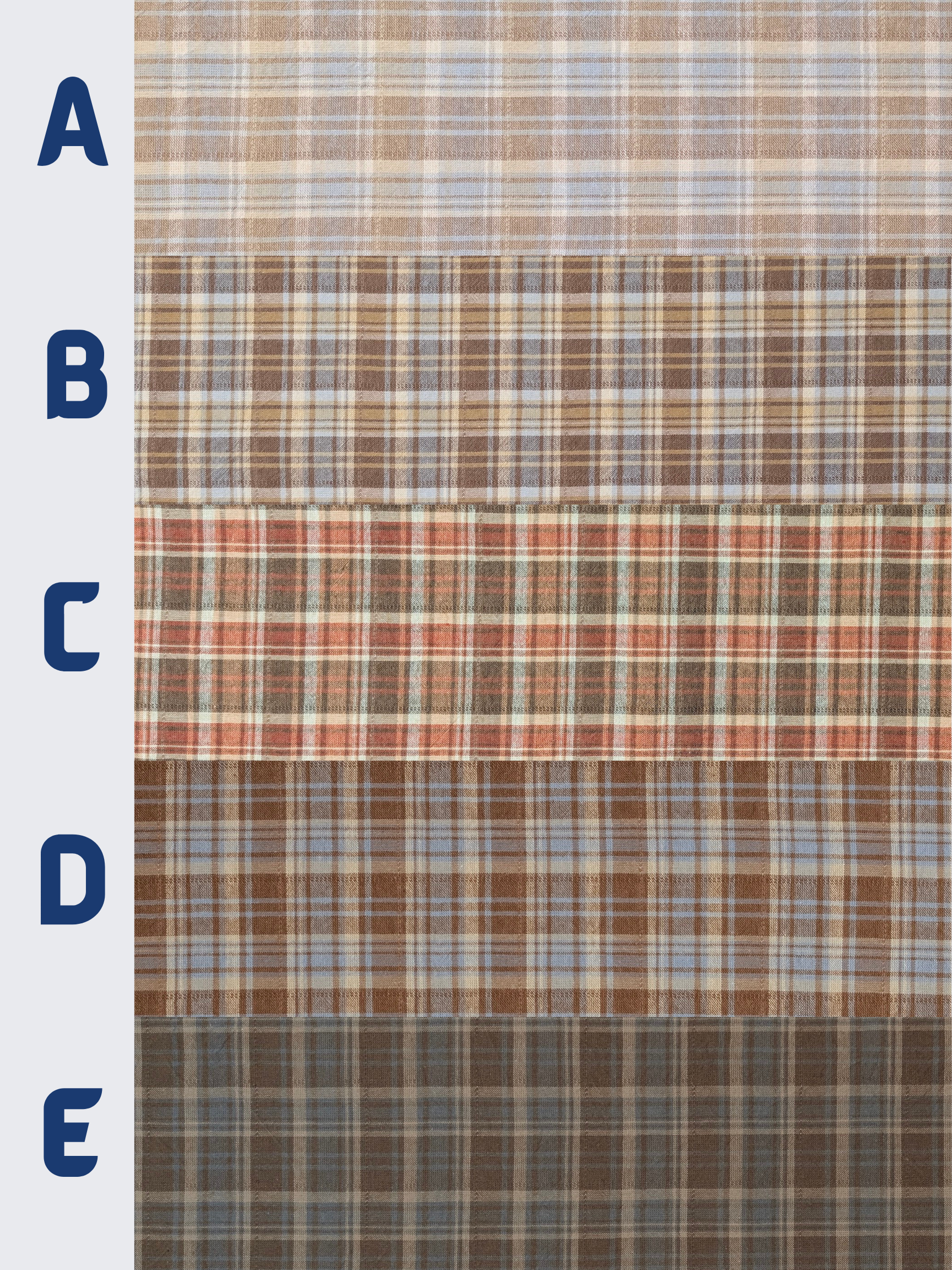 Textile Pantry - Madras Plaid Yarn Dyed Cotton Fabric - Dark Brown & Blue