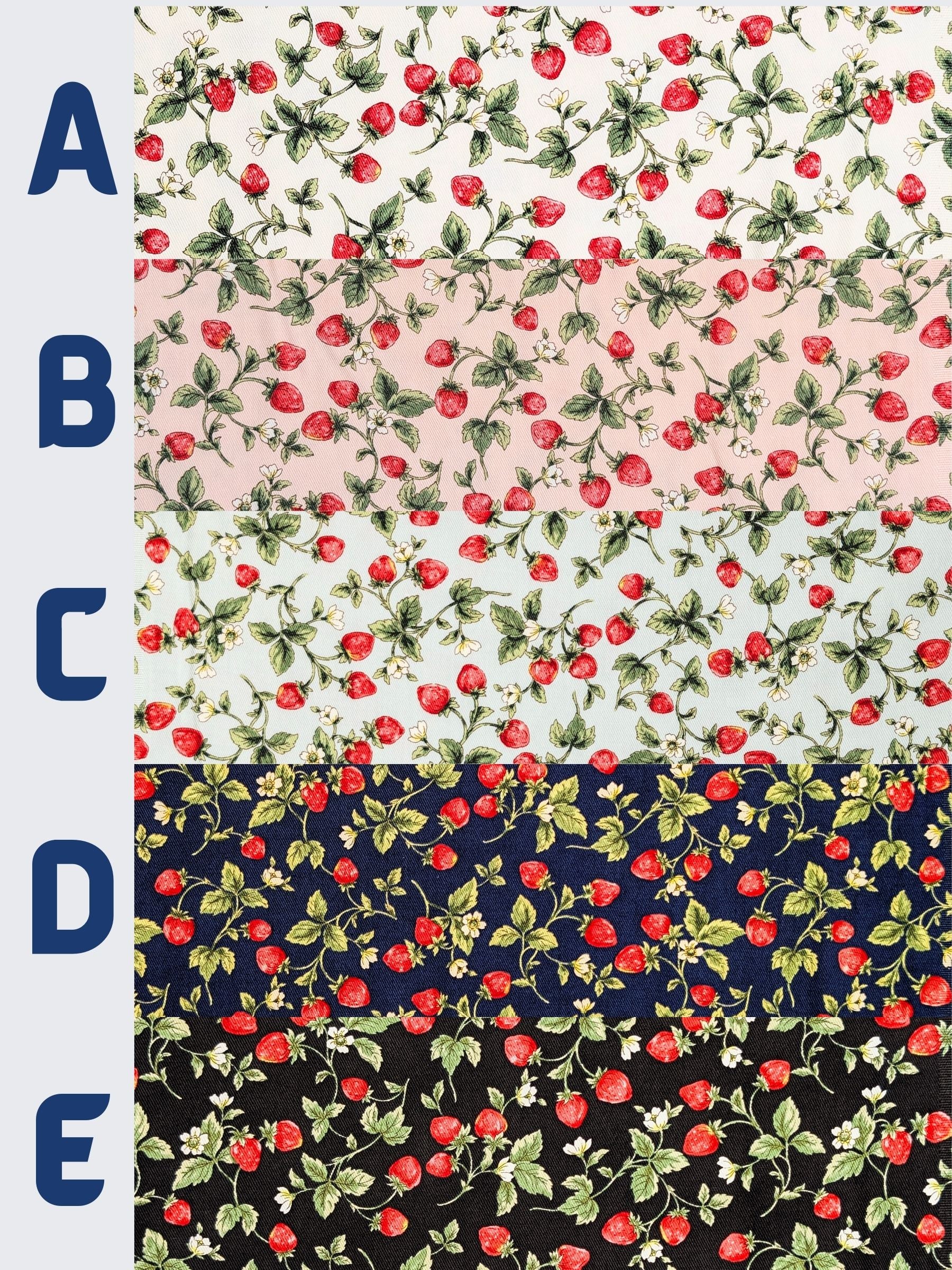 Kobayashi - Vining Strawberries Cotton Oxford Twill Fabric - Black