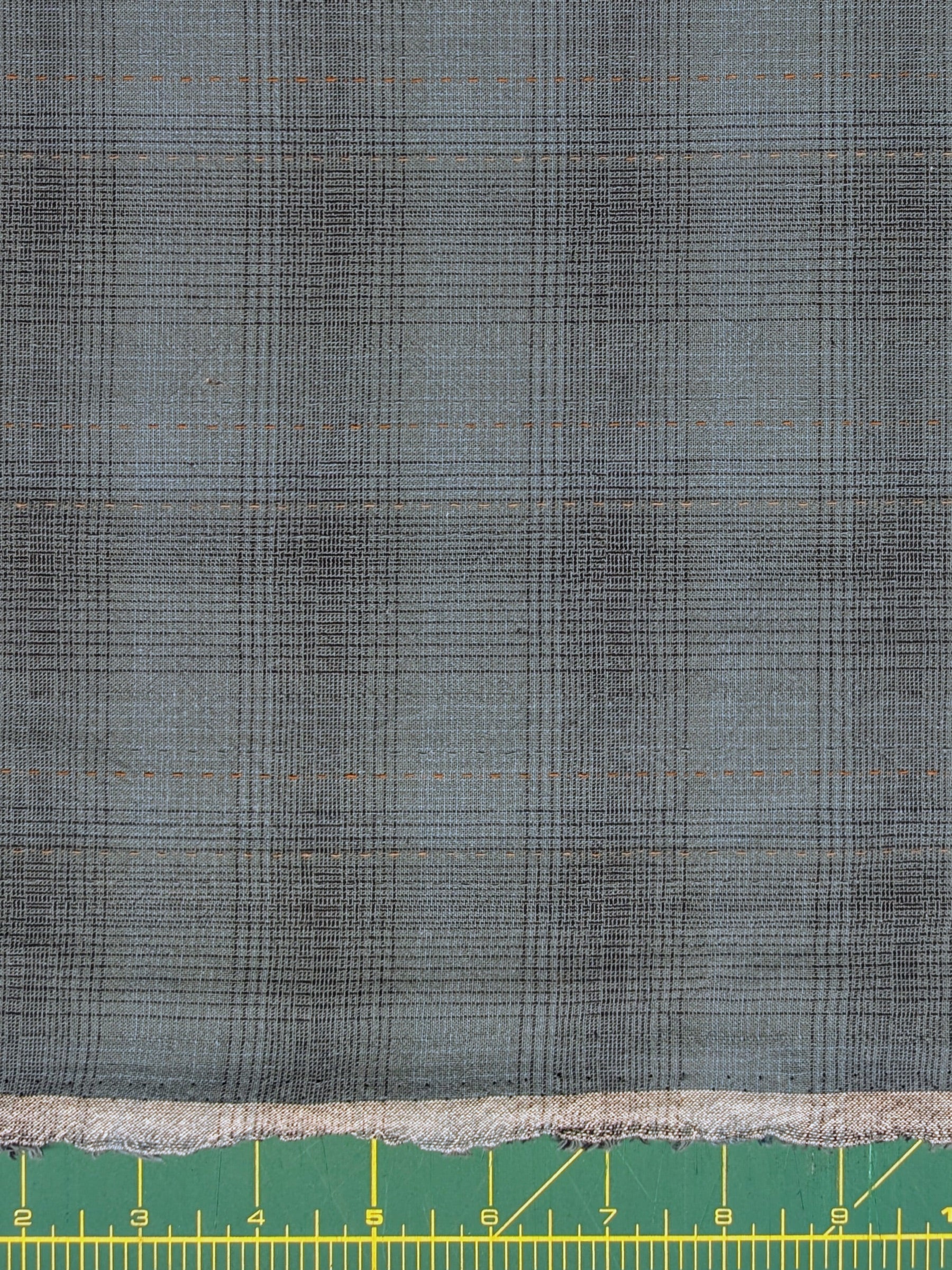 MYD - Glen Check Plaid Yarn Dyed Cotton Fabric - Medium Blue