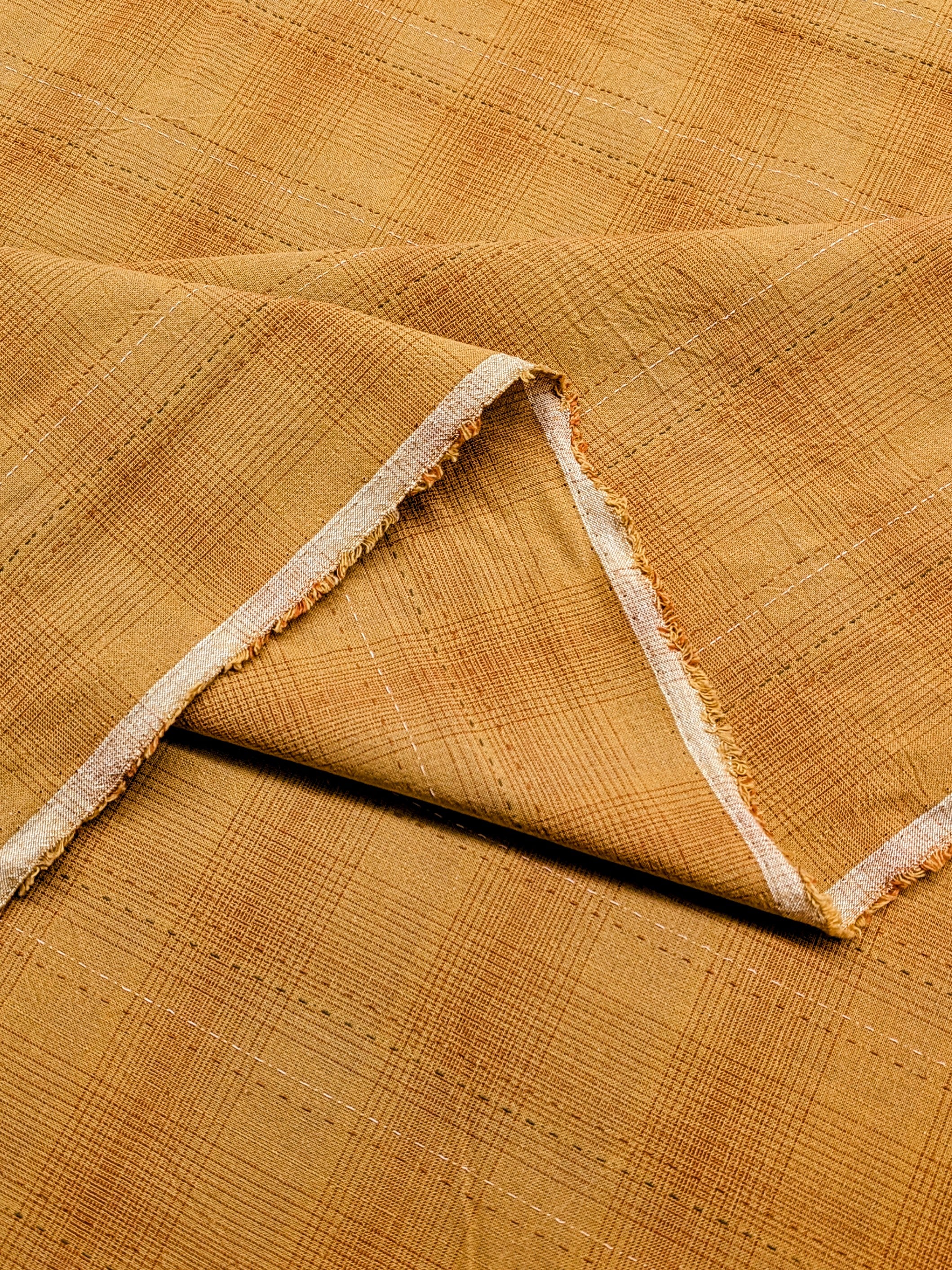 MYD - Glen Check Plaid Yarn Dyed Cotton Fabric - Marigold