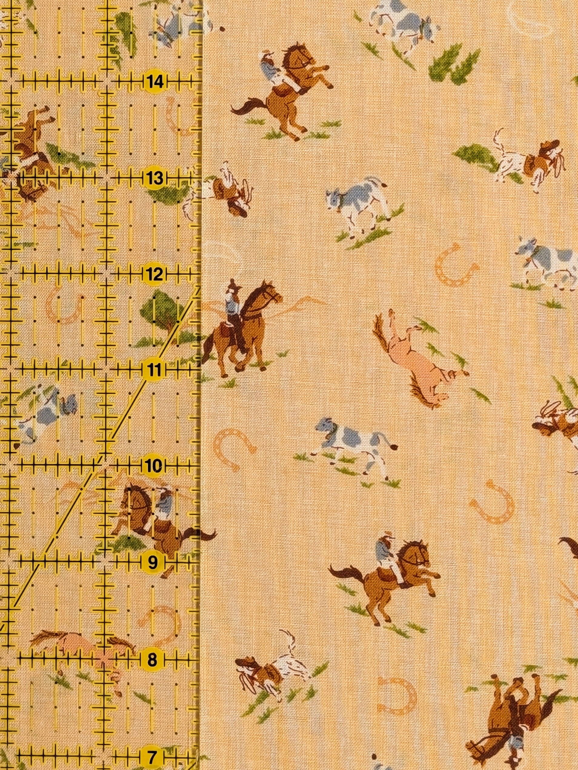Vancet - Old Western Japanese Cotton Feedsack Fabric - Beige