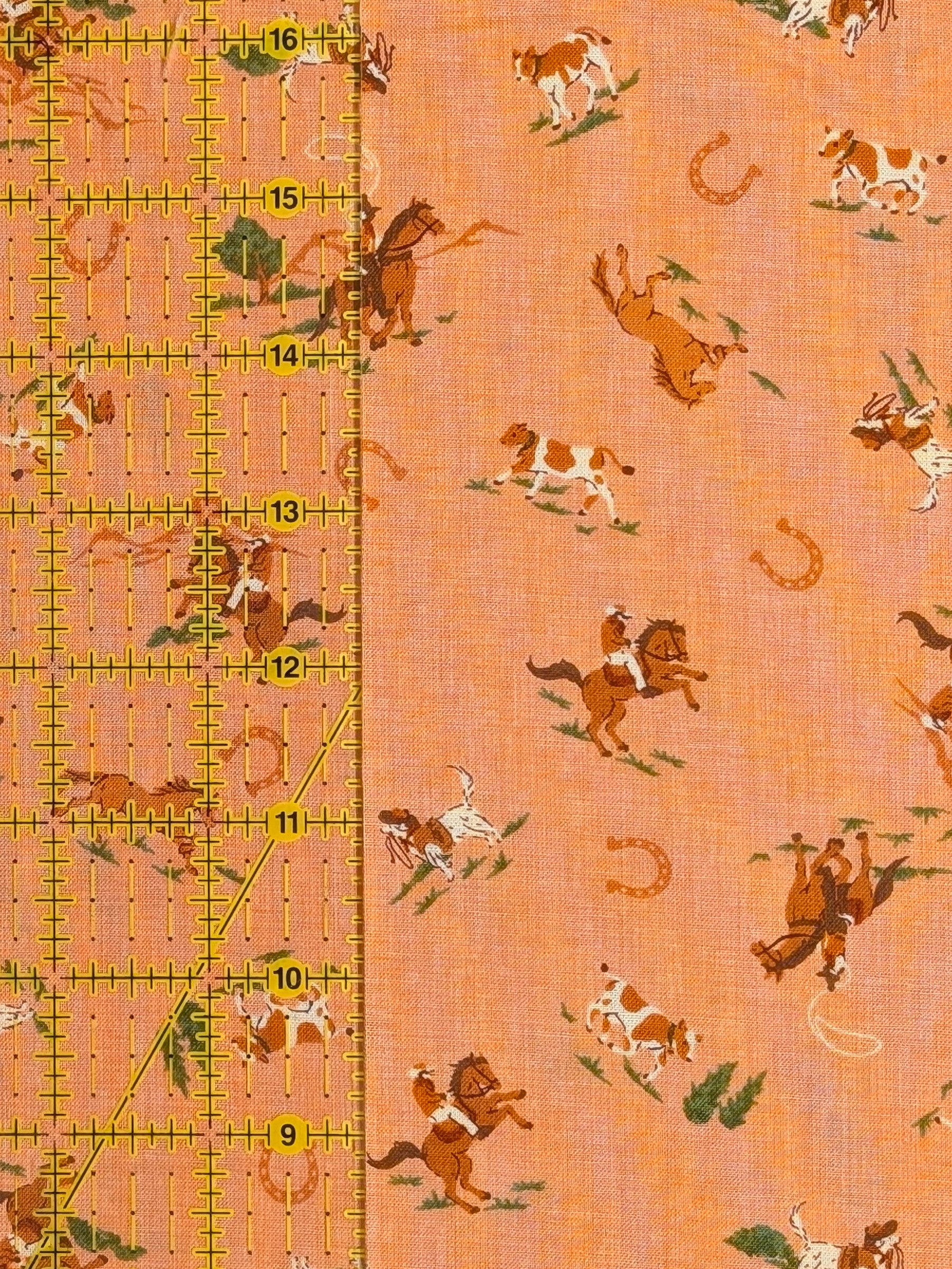 Vancet - Old Western Japanese Cotton Feedsack Fabric - Pink