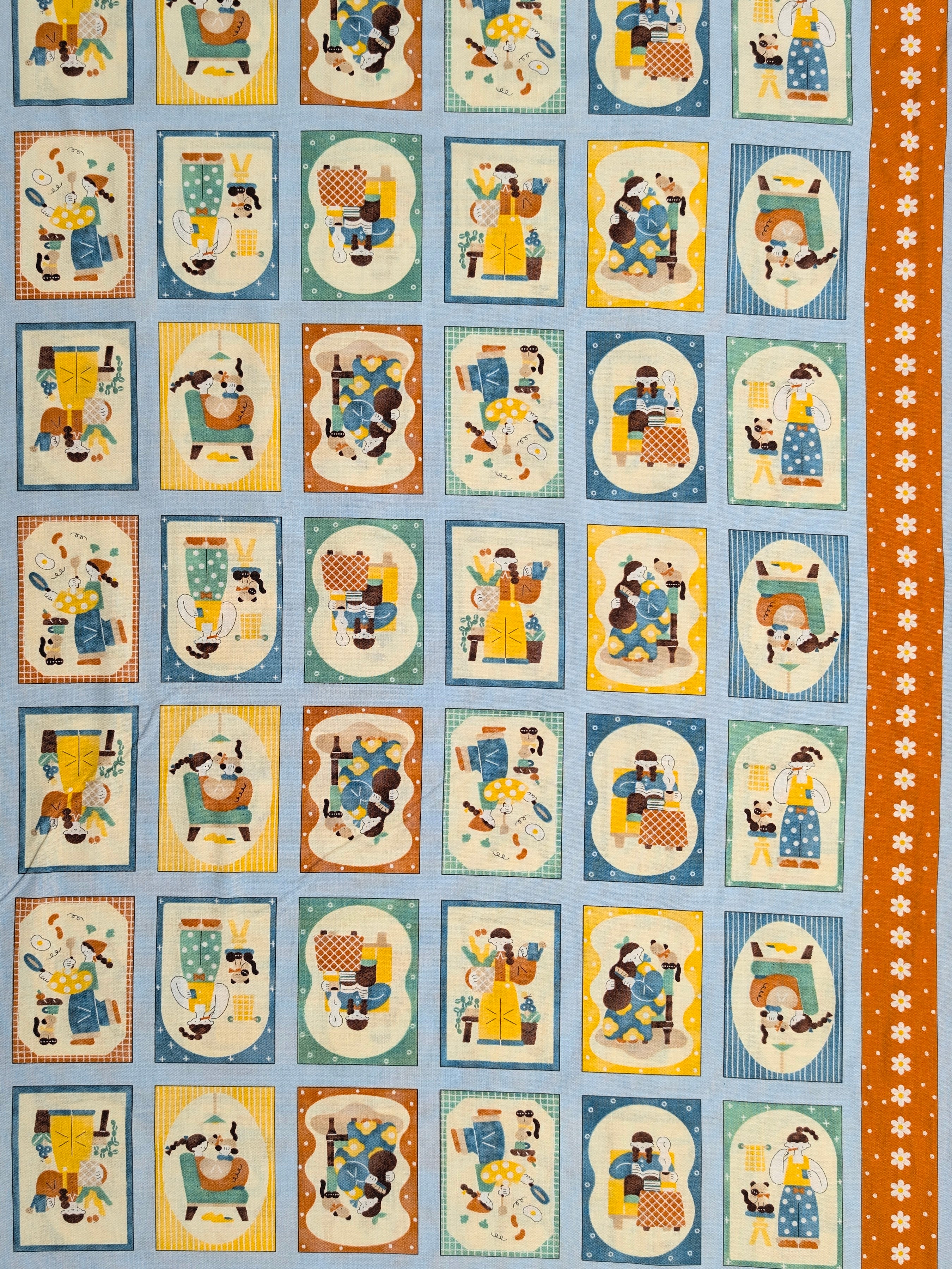 Cosmo - Scrapbook Ladies Japanese Cotton Fabric - Blue