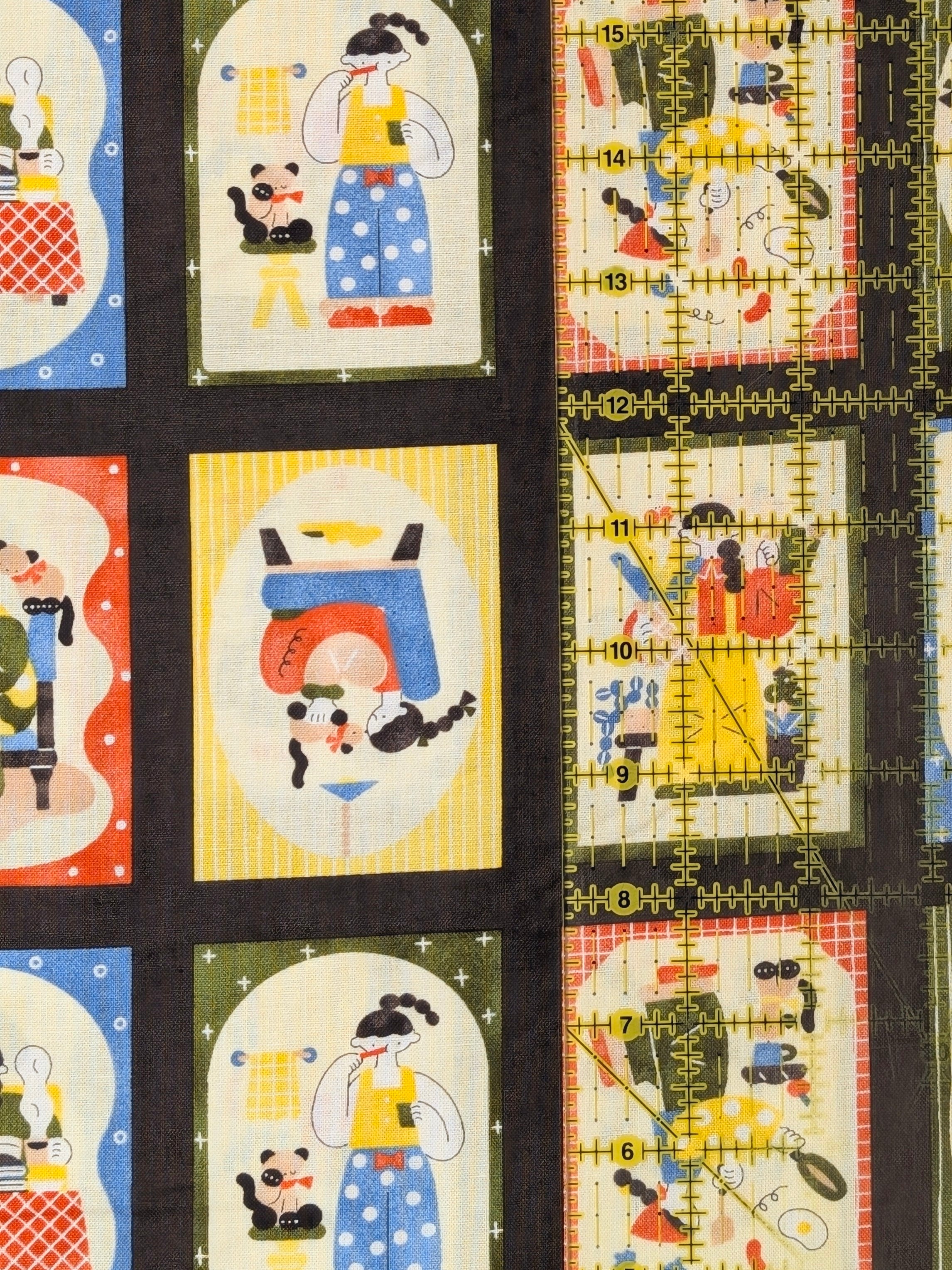 Cosmo - Scrapbook Ladies Japanese Cotton Fabric - Gray