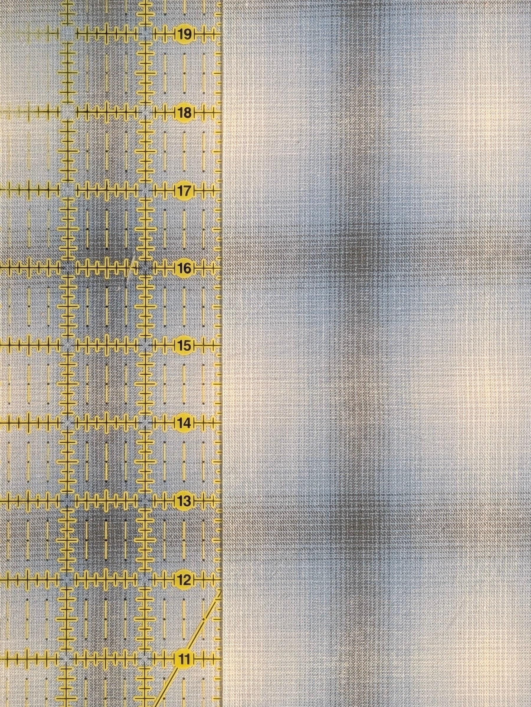 Vancet - Giant Windowpane Plaid Yarn Dyed Cotton Fabric - Blue