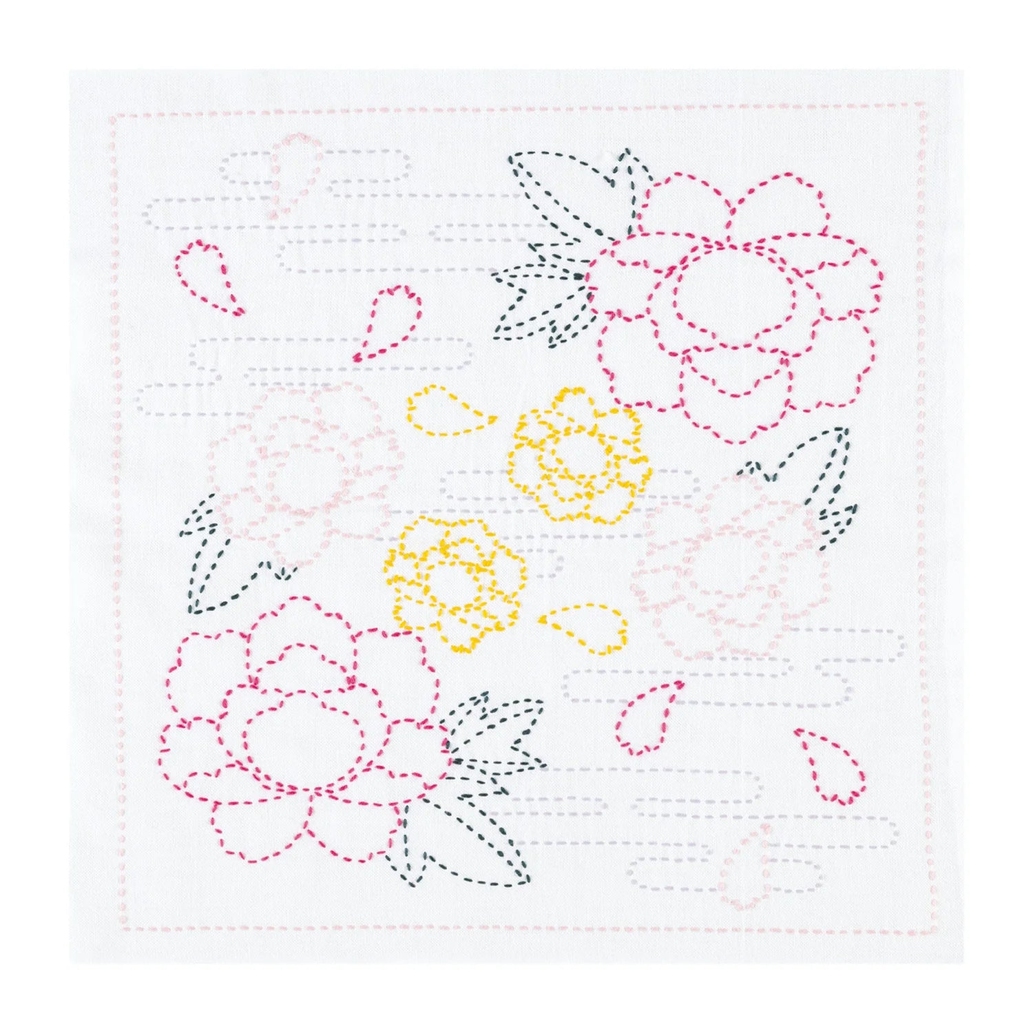 Olympus - Peony Cotton Sashiko Sampler Kit - White