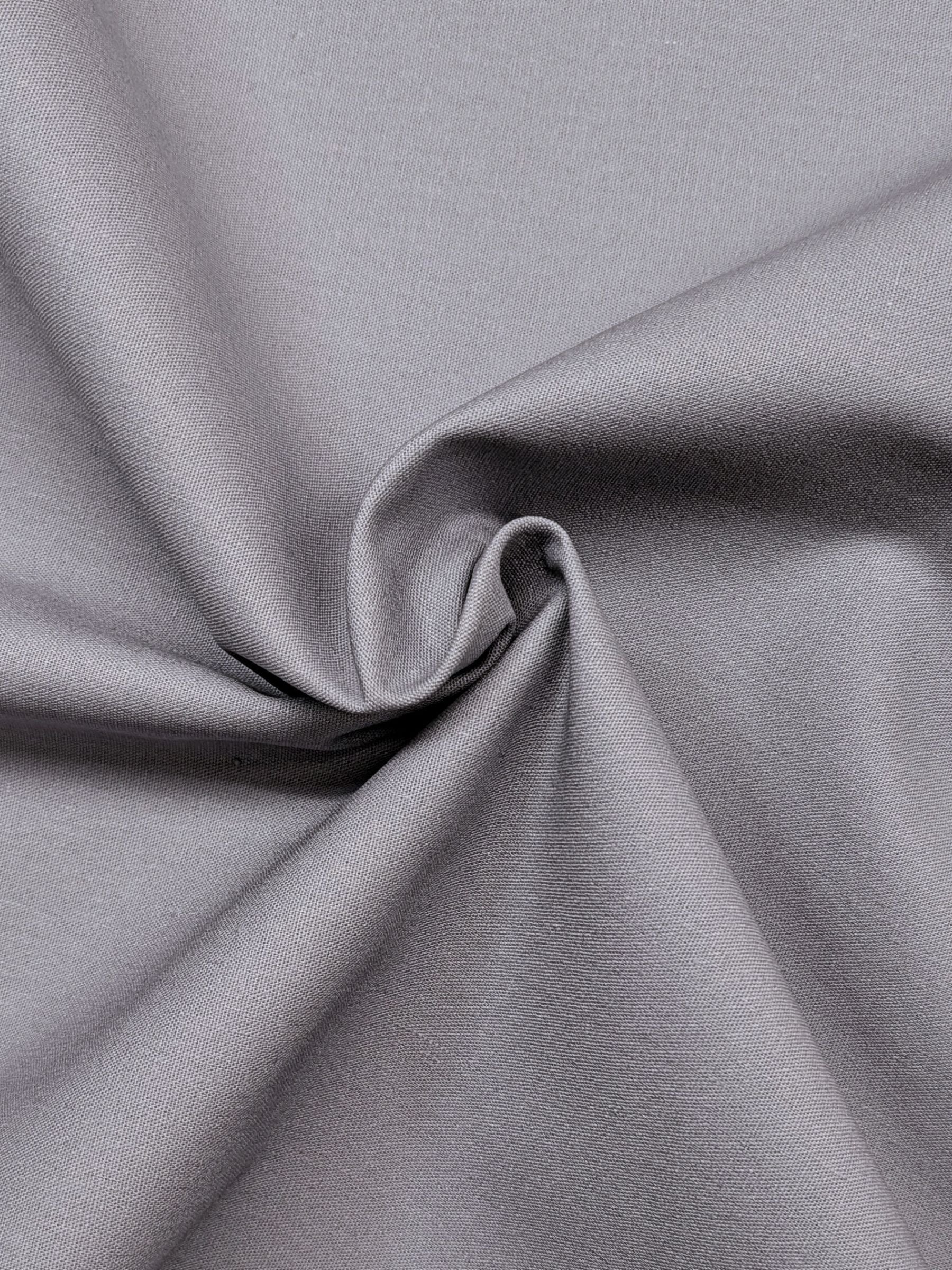 Kokka - Solid Recycled Cotton Canvas Fabric - Fog
