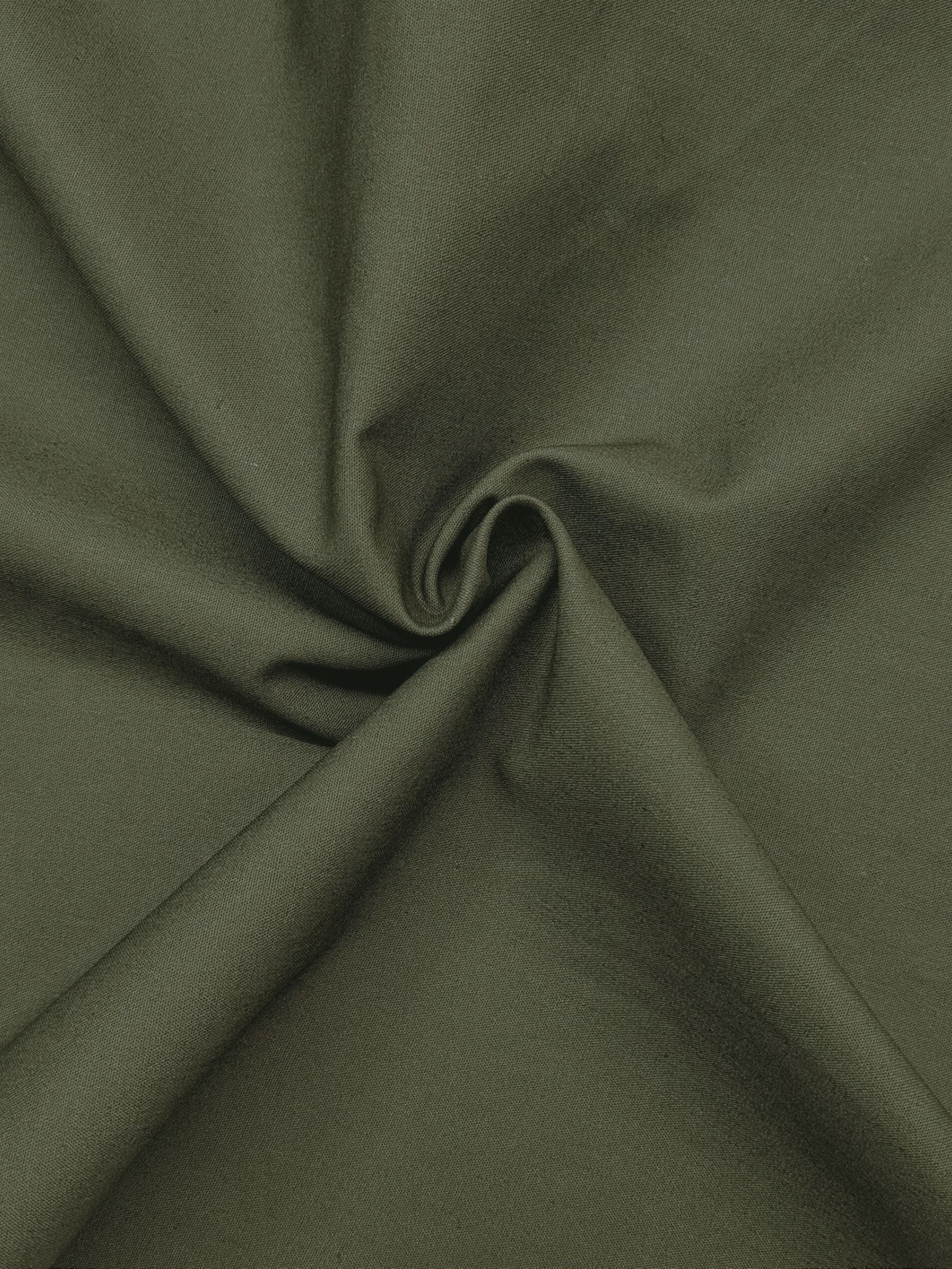 Kokka - Solid Recycled Cotton Canvas Fabric - Dark Green