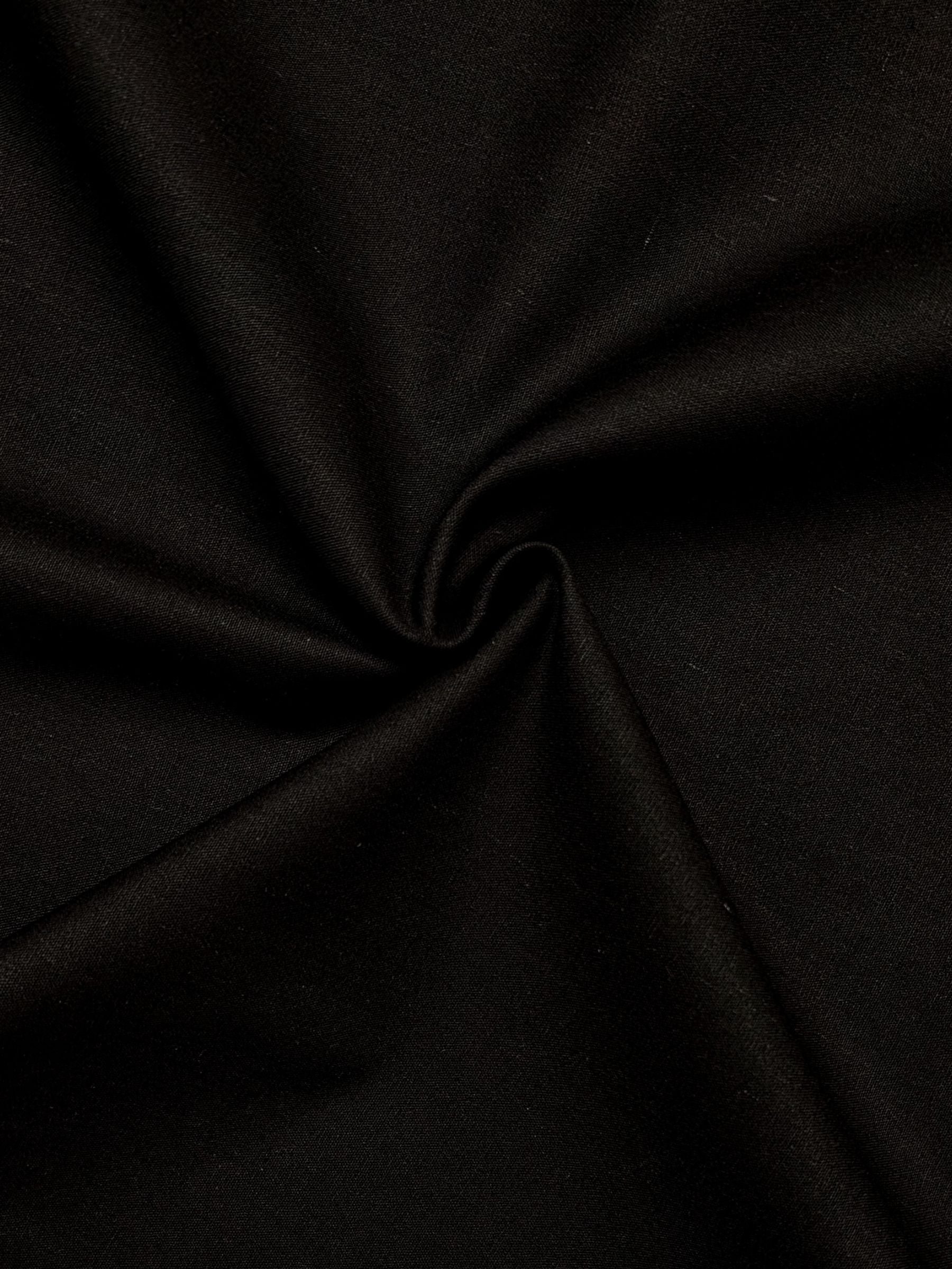 Kokka - Solid Recycled Cotton Canvas Fabric - Black