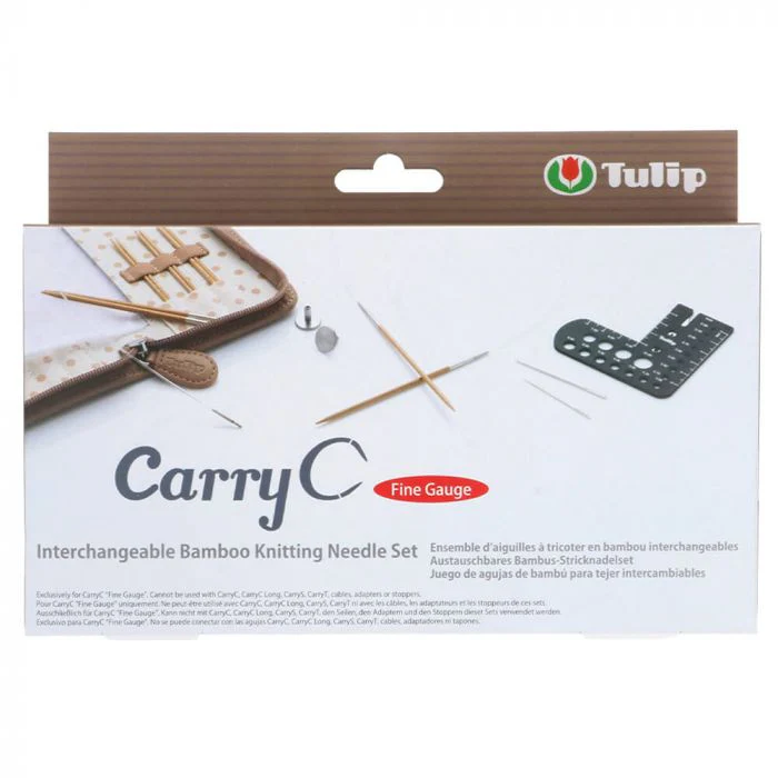 Tulip - CarryC Fine Gauge Interchangeable Bamboo Knitting Needle Set with Case
