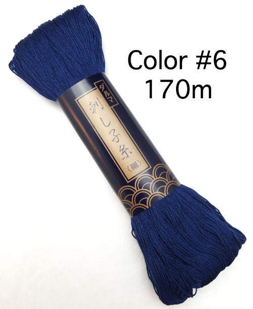 Yokota - Cotton Sashiko Thread 170m Skein - #6 Navy Blue