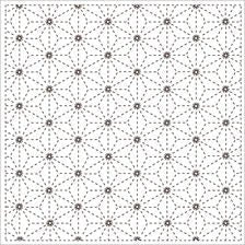 Yokota - Asanoha Cotton Sashiko Fukin Sampler Cloth - White