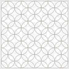 Yokota - Shippou Cotton Sashiko Fukin Sampler Cloth - White