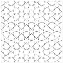 Yokota - Asagao Morning Glory Star Cotton Sashiko Fukin Sampler Cloth - White