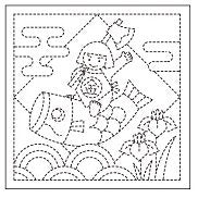 Olympus - Kintaro Cotton Sashiko Sampler Cloth - White