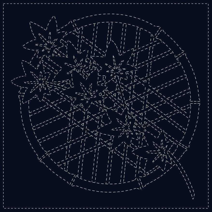 QH Textiles - Momiji Maple Leaf #3 Cotton Sashiko Fukin Sampler Cloth - Navy