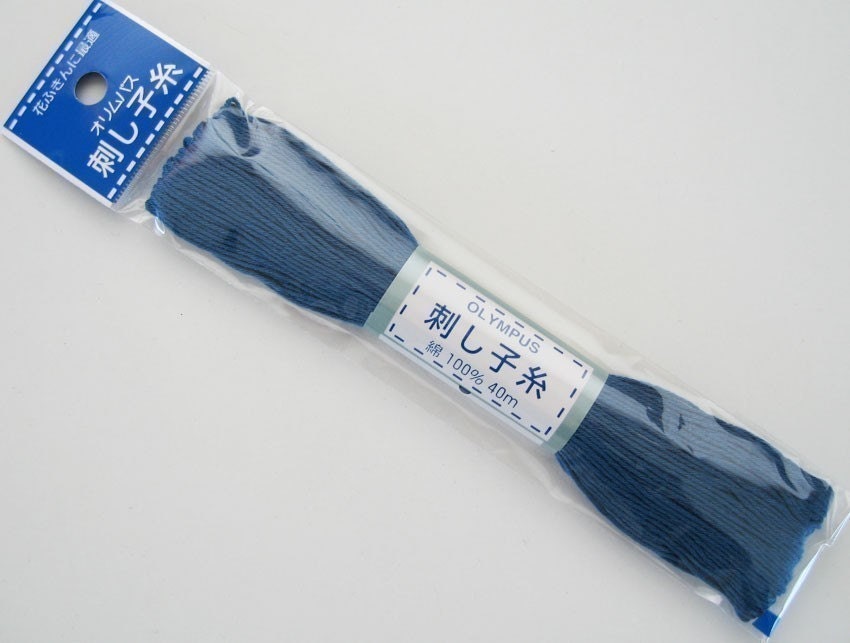 Olympus - Cotton Sashiko Thread 20m Skein - Color #10 Cobalt Blue
