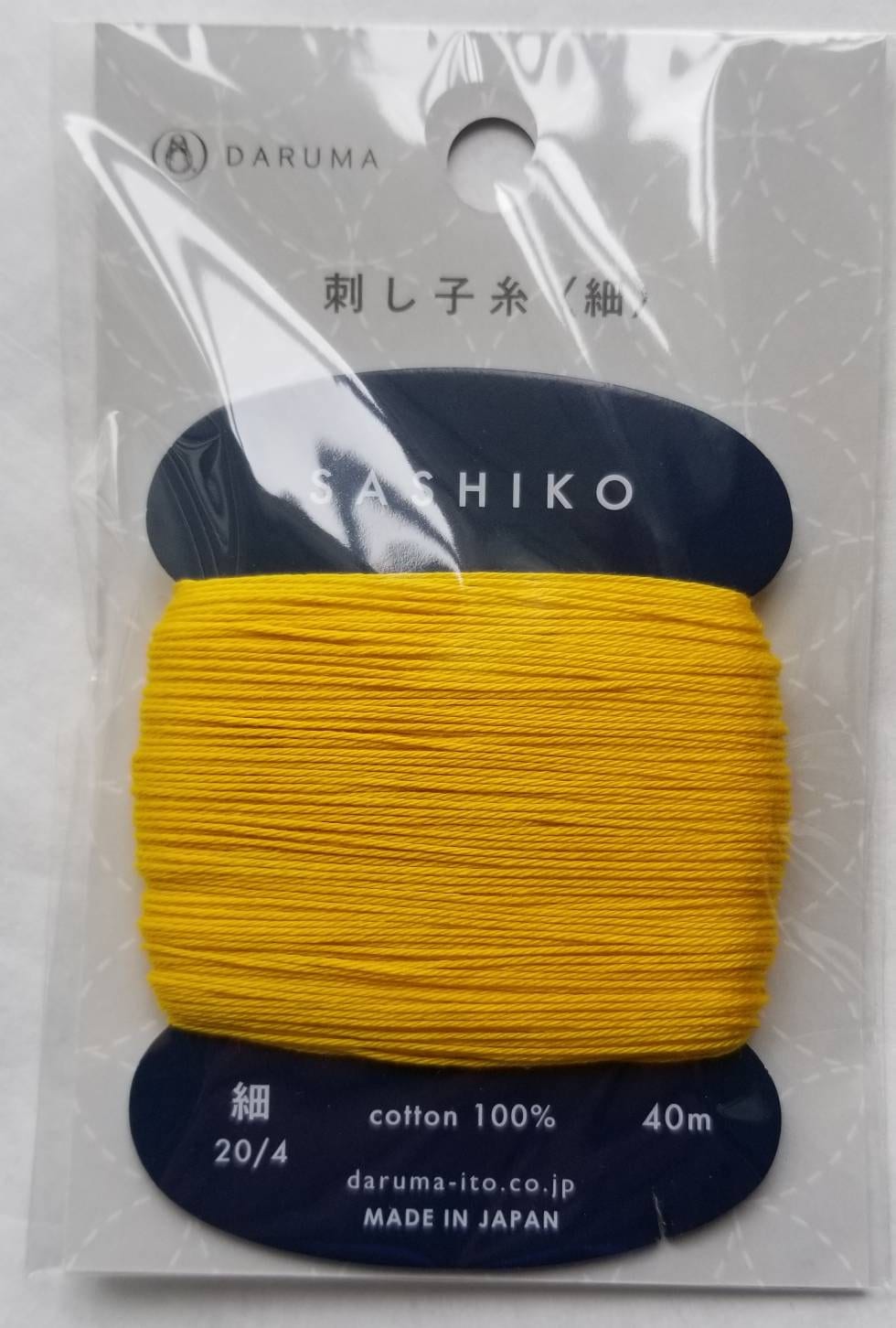 Daruma - Japanese Cotton Sashiko Thread Skein - #204 Sunflower Yellow
