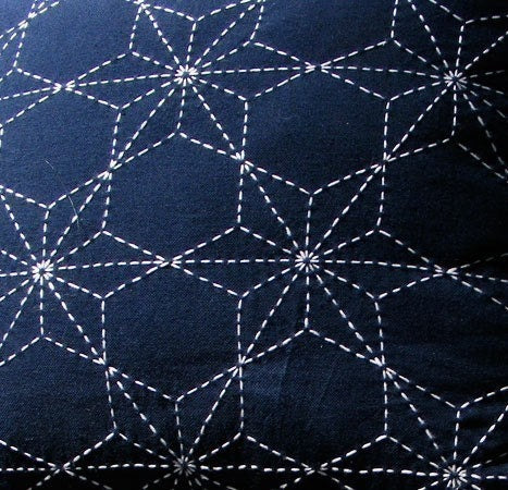 Olympus - Tobi Asanoha Star Cotton Sashiko Sampler Cloth - Navy