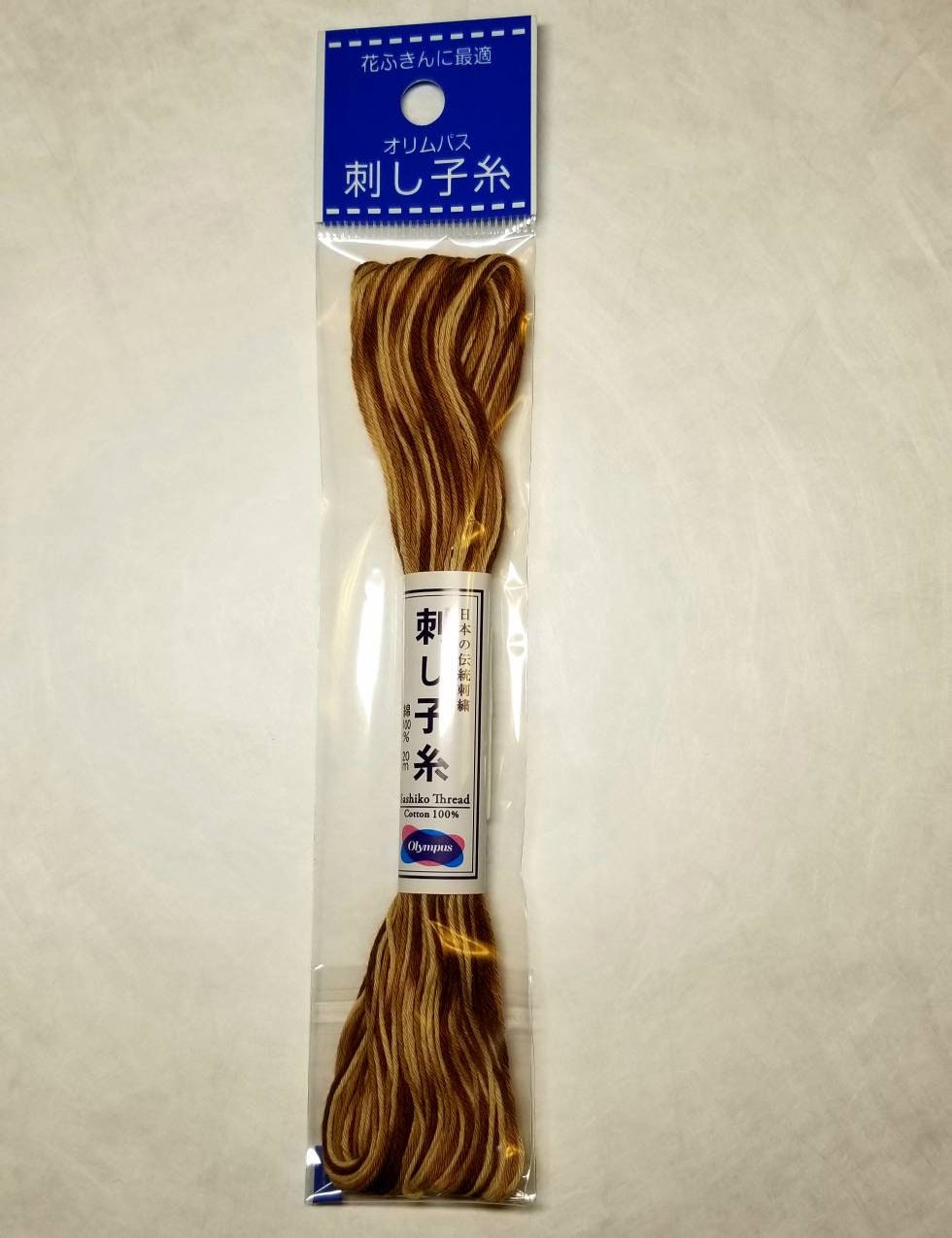 Olympus - Cotton Sashiko Thread 20m Skein - Color #94 Variegated Earth
