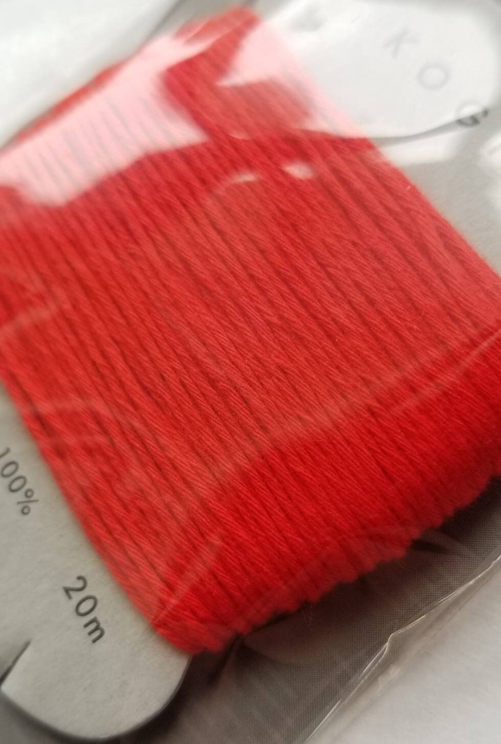 Daruma - Cotton Kogin Thread 20m Card 20/8 - #4 Red