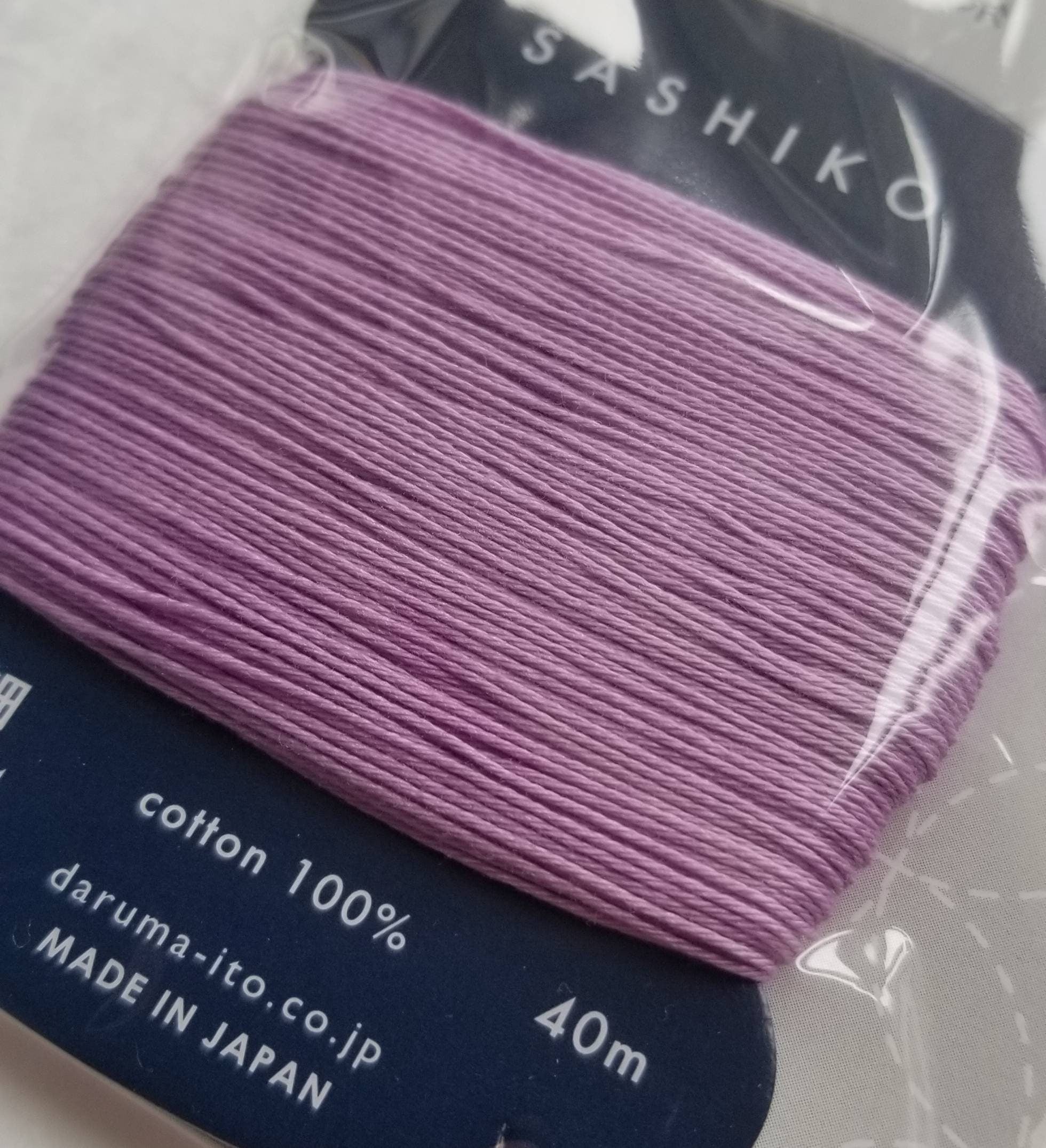 Daruma #210 WISTERIA Japanese Cotton SASHIKO thread 40 meter skein 20/4
