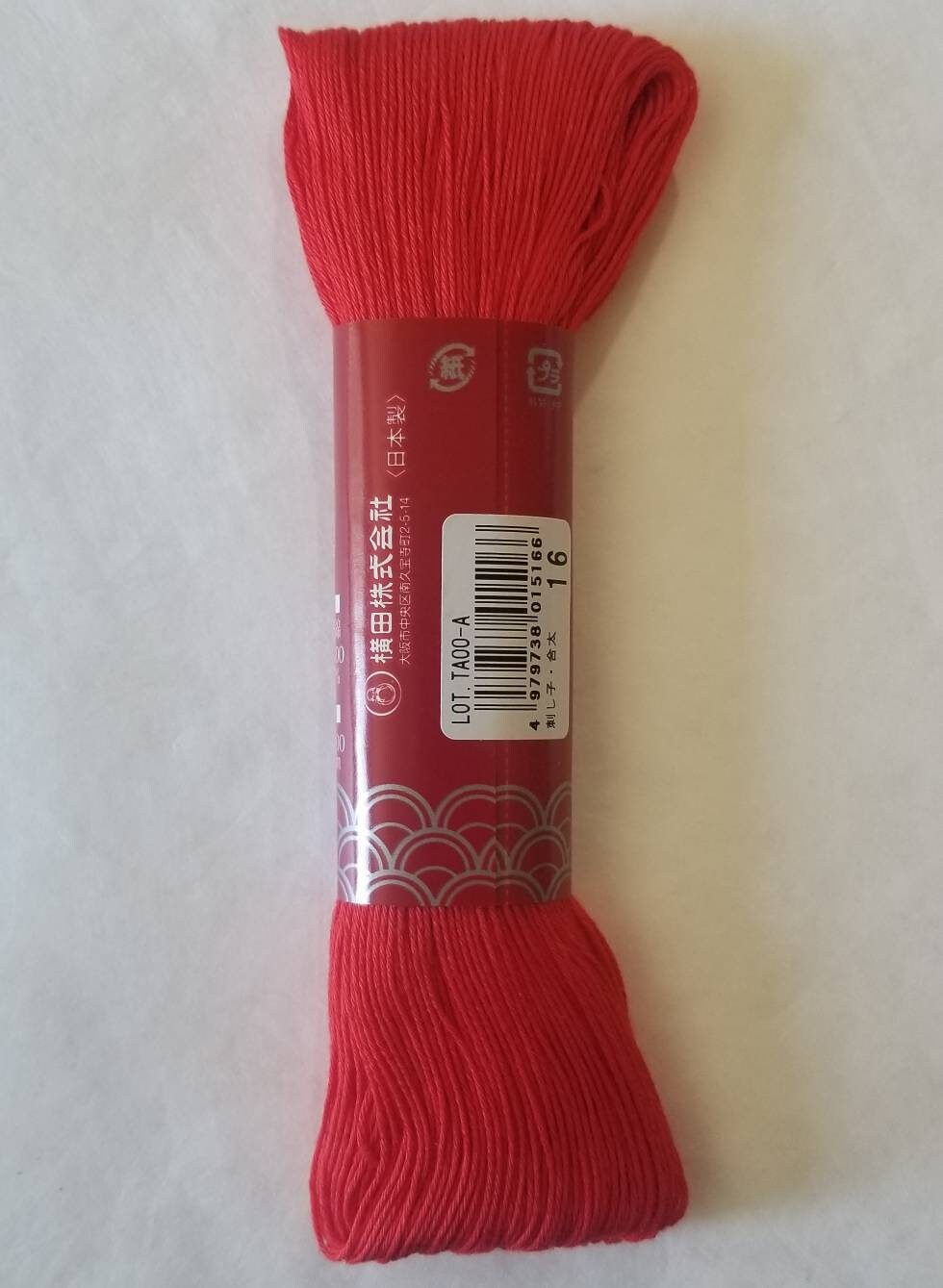 Yokota - Cotton Sashiko Thread 100m Skein - #16 Red