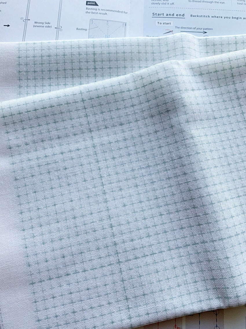 Daruma - Cotton Sashiko Grid Cloth - Bright White