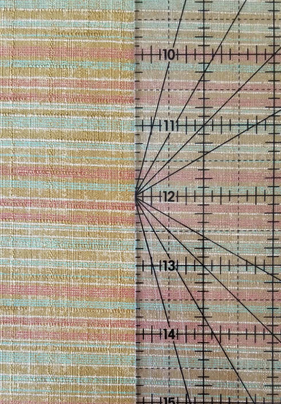 Morikiku Japanese cotton dobby fabric Stripes M2070-3B orange red green