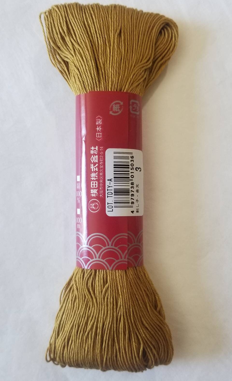 Yokota - Cotton Sashiko Thread 100m Skein - #3 Gold