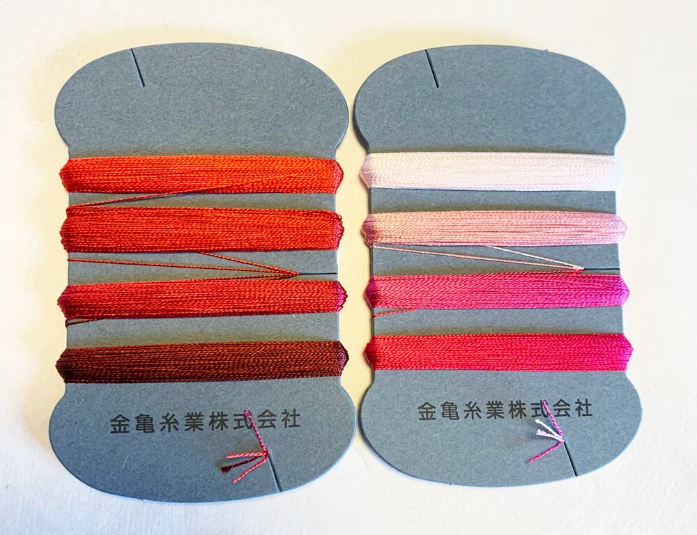 Kinkame - Silk Thread 4 Color Assortment - #3 Rose (Pink)