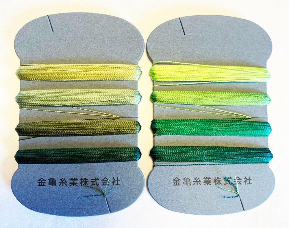 Kinkame - Silk Thread 4 Color Assortment - #7 Grass (Green)