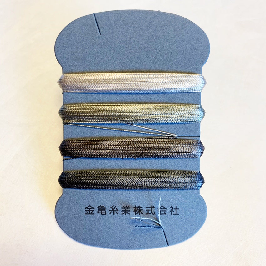 Kinkame - Silk Thread 4 Color Assortment - #11 Smoke (Gray)