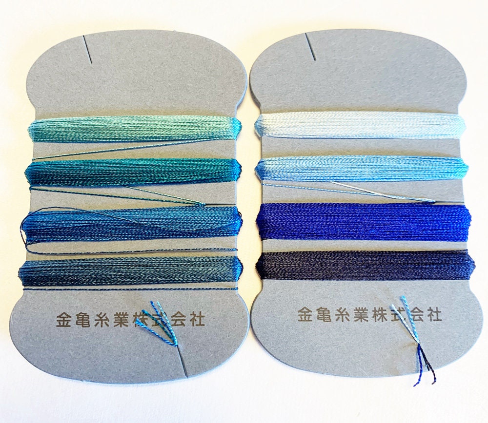 Kinkame - Silk Thread 4 Color Assortment - #5 Indigo Blue (Navy Blue, Indigo)