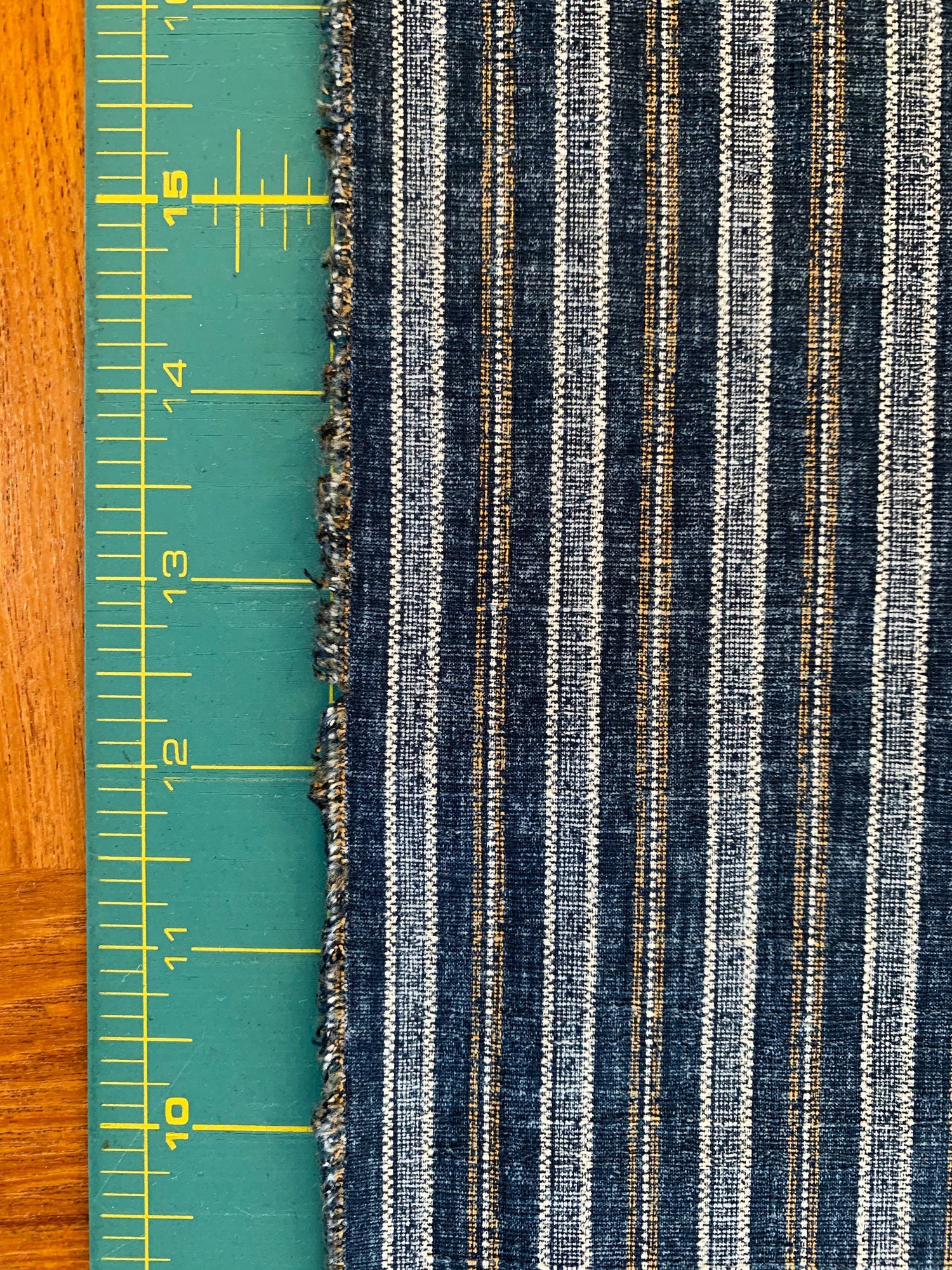 Morikiku Stripe blue Japanese cotton dobby fabric M-23200-C22