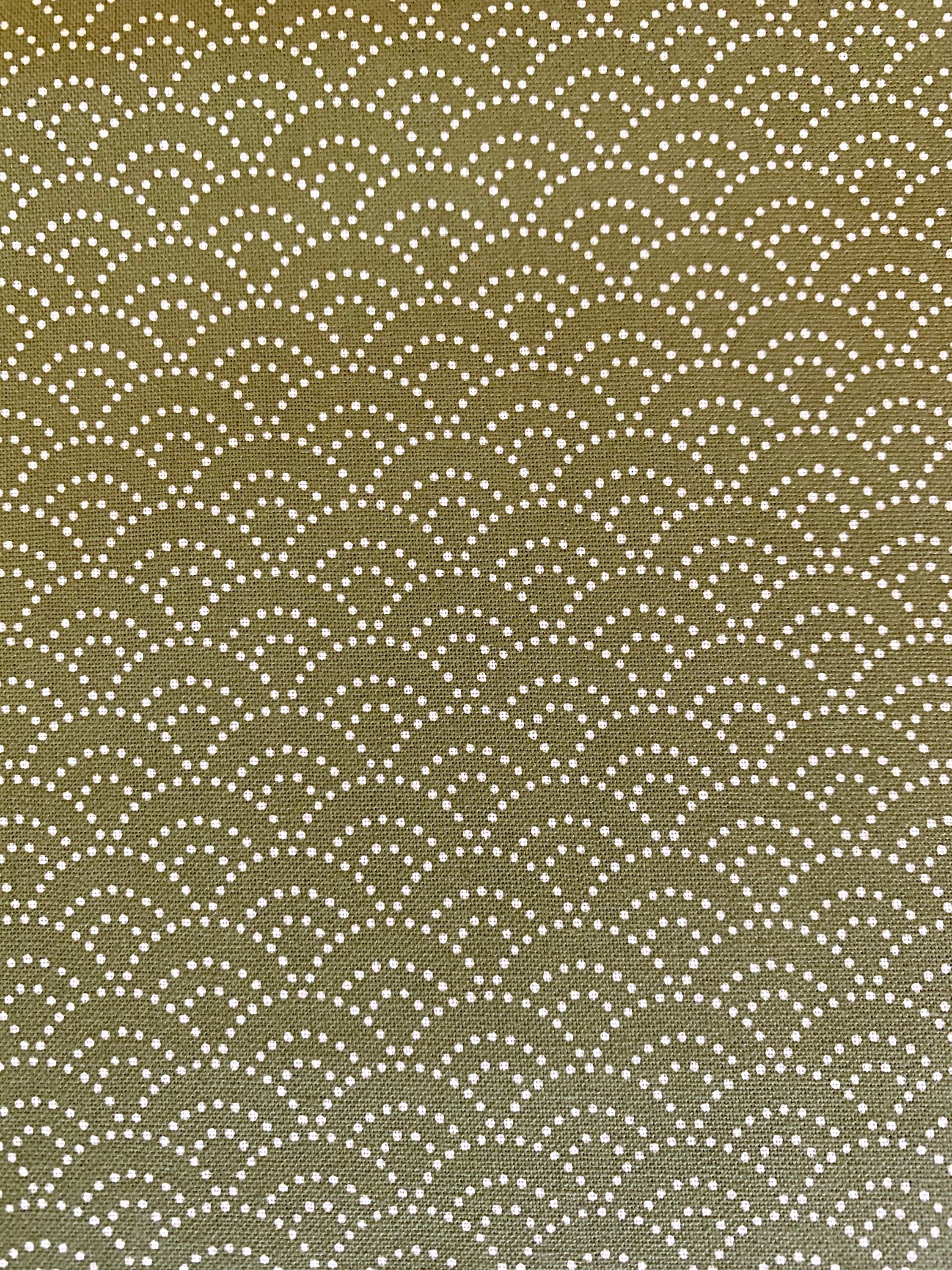 Sevenberry Dotted Waves in sage green Japanese cotton fabric 88222-3-3
